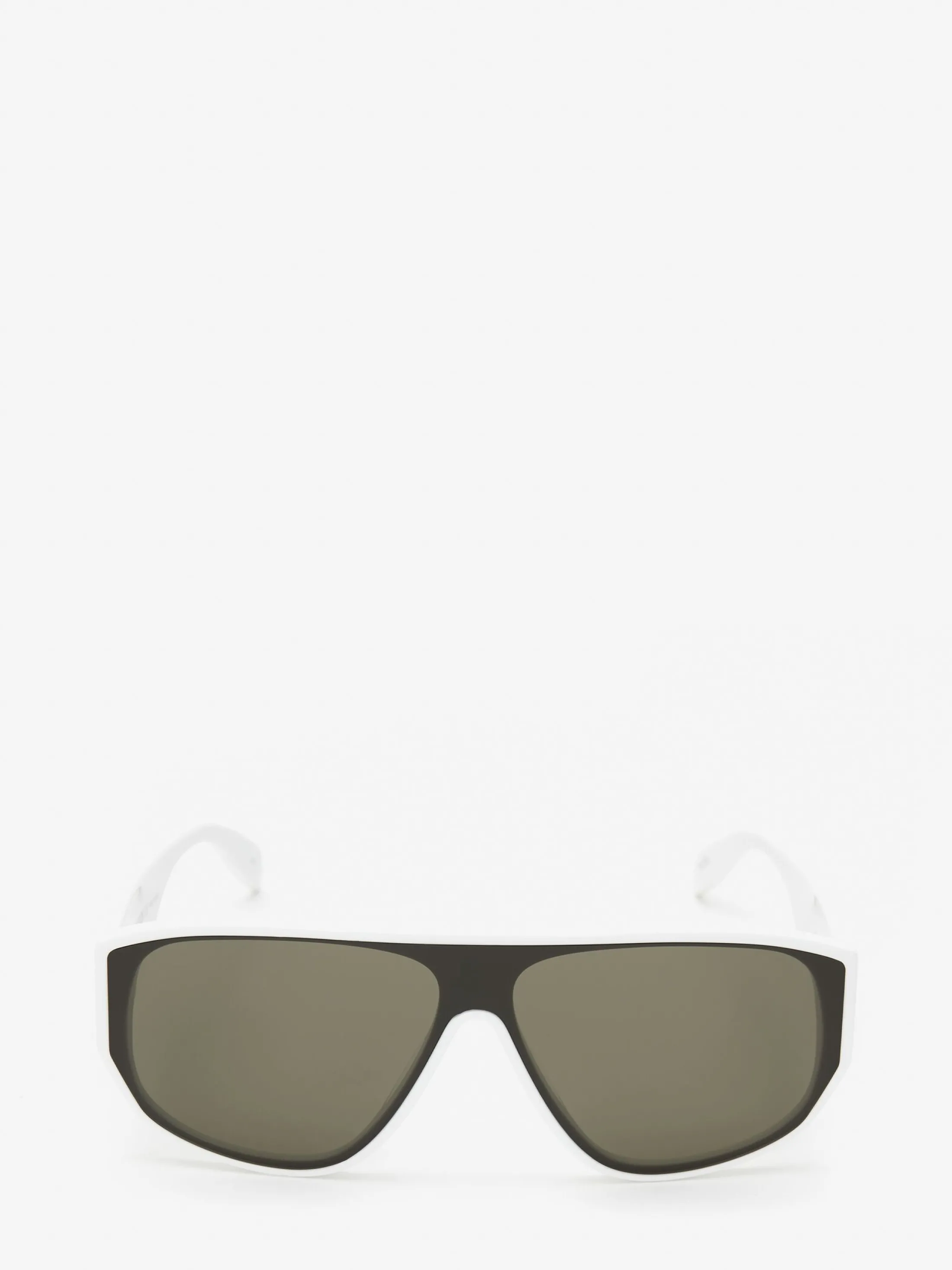 Sale Alexander McQueen McQueen Graffiti Mask Sunglasses in White