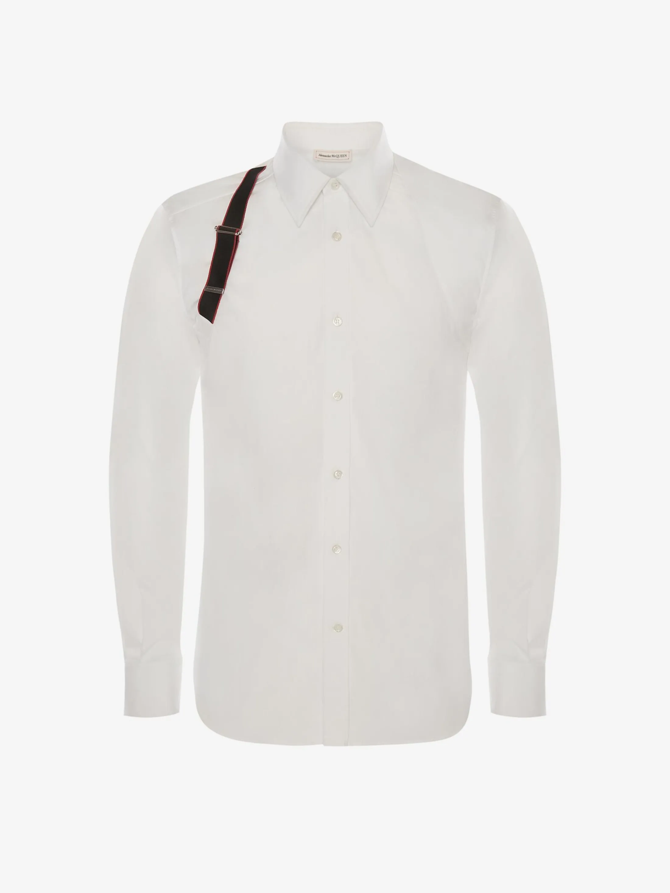 Shop Alexander McQueen Men's Signature Harness Shirt in Black