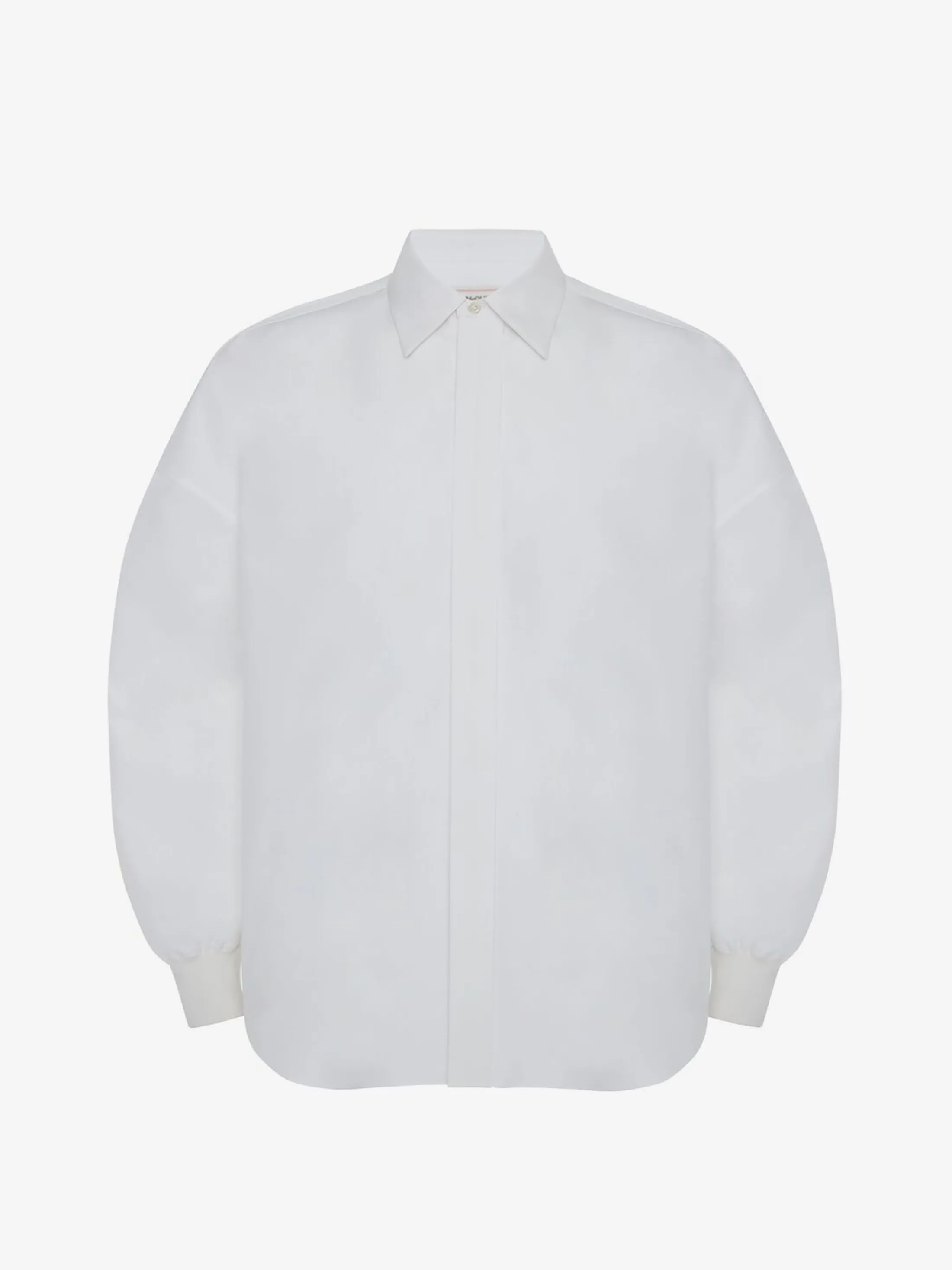 Hot Alexander McQueen Men's Cotton Poplin Shirt in WHITE