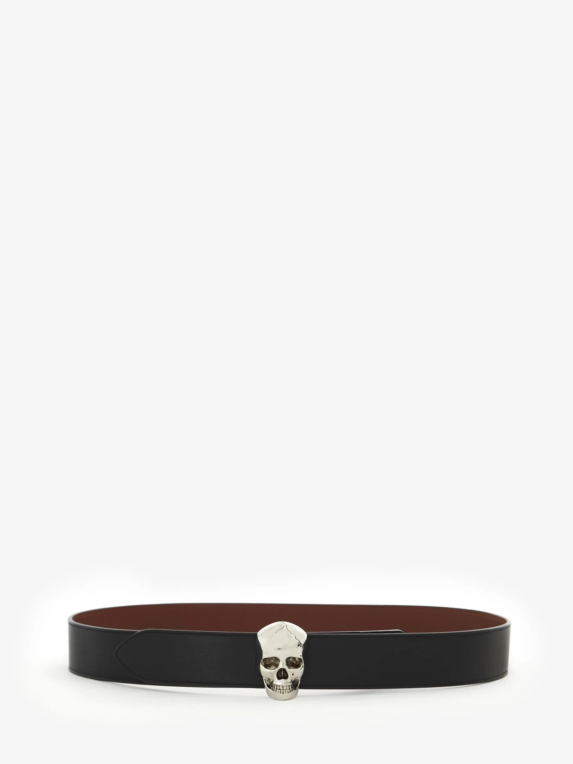 Shop Alexander McQueen Men's 3d Skull Belt in Black