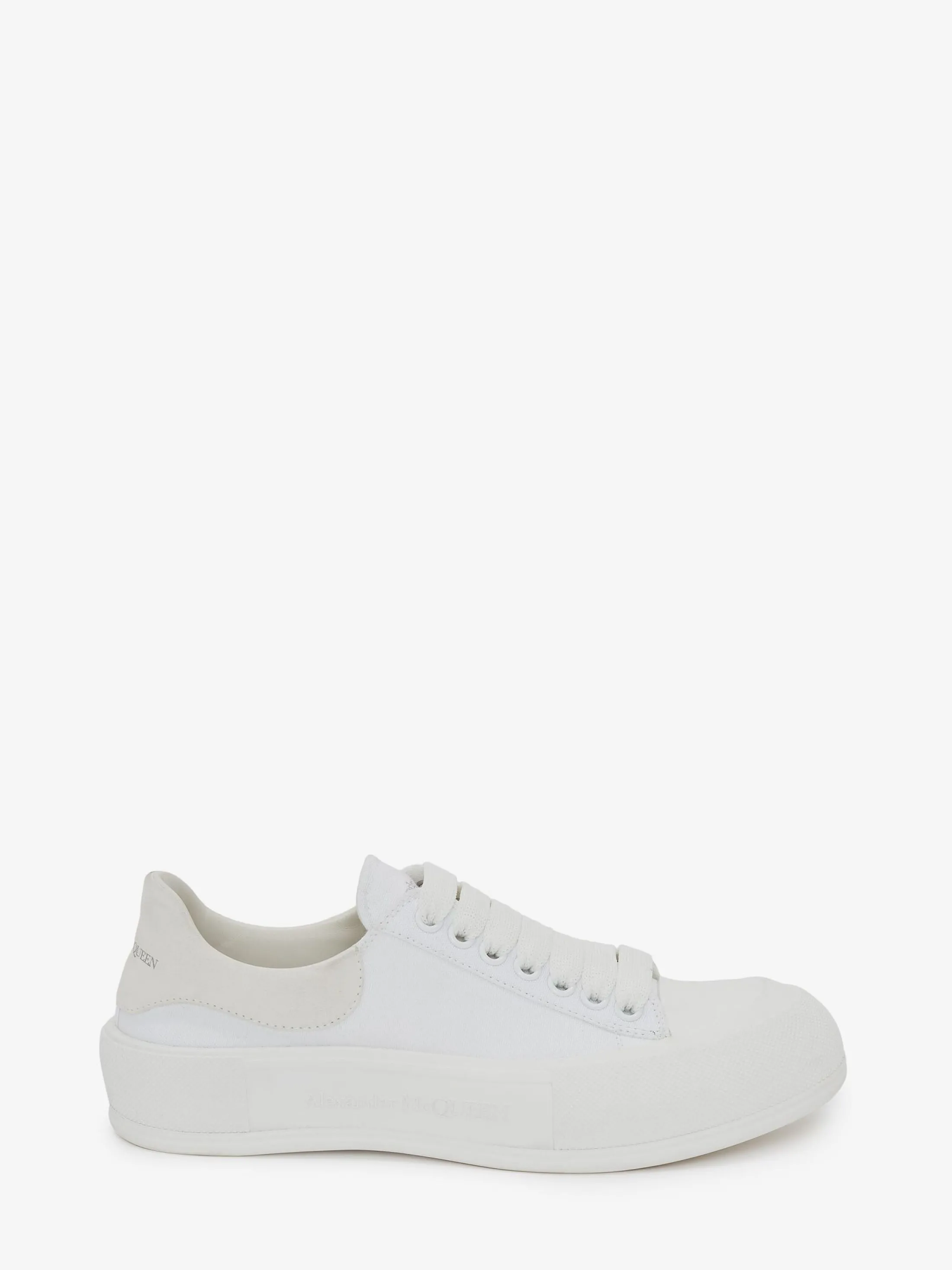 Cheap Alexander McQueen Men's Deck Lace-up Plimsoll in White