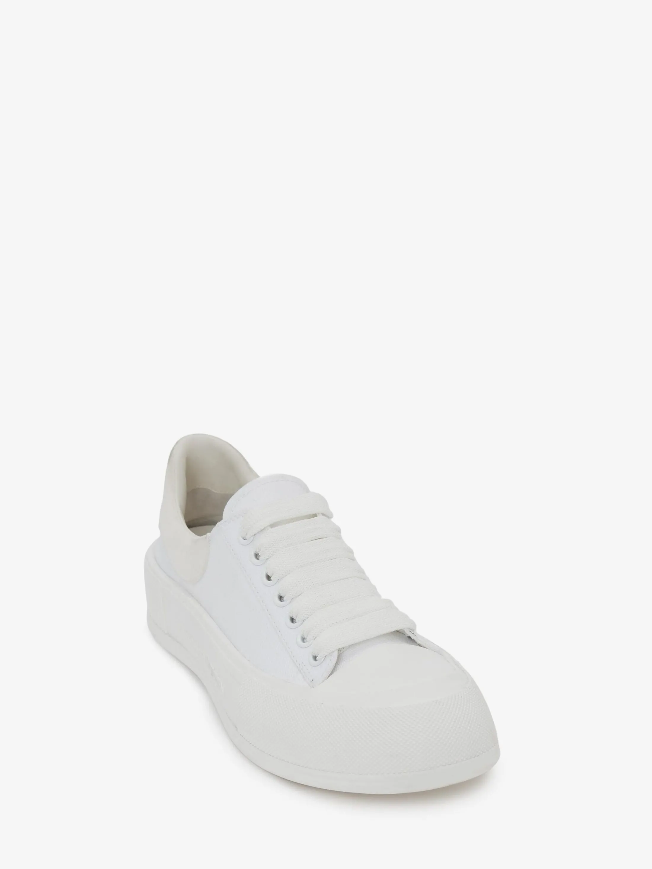 Cheap Alexander McQueen Men's Deck Lace-up Plimsoll in White