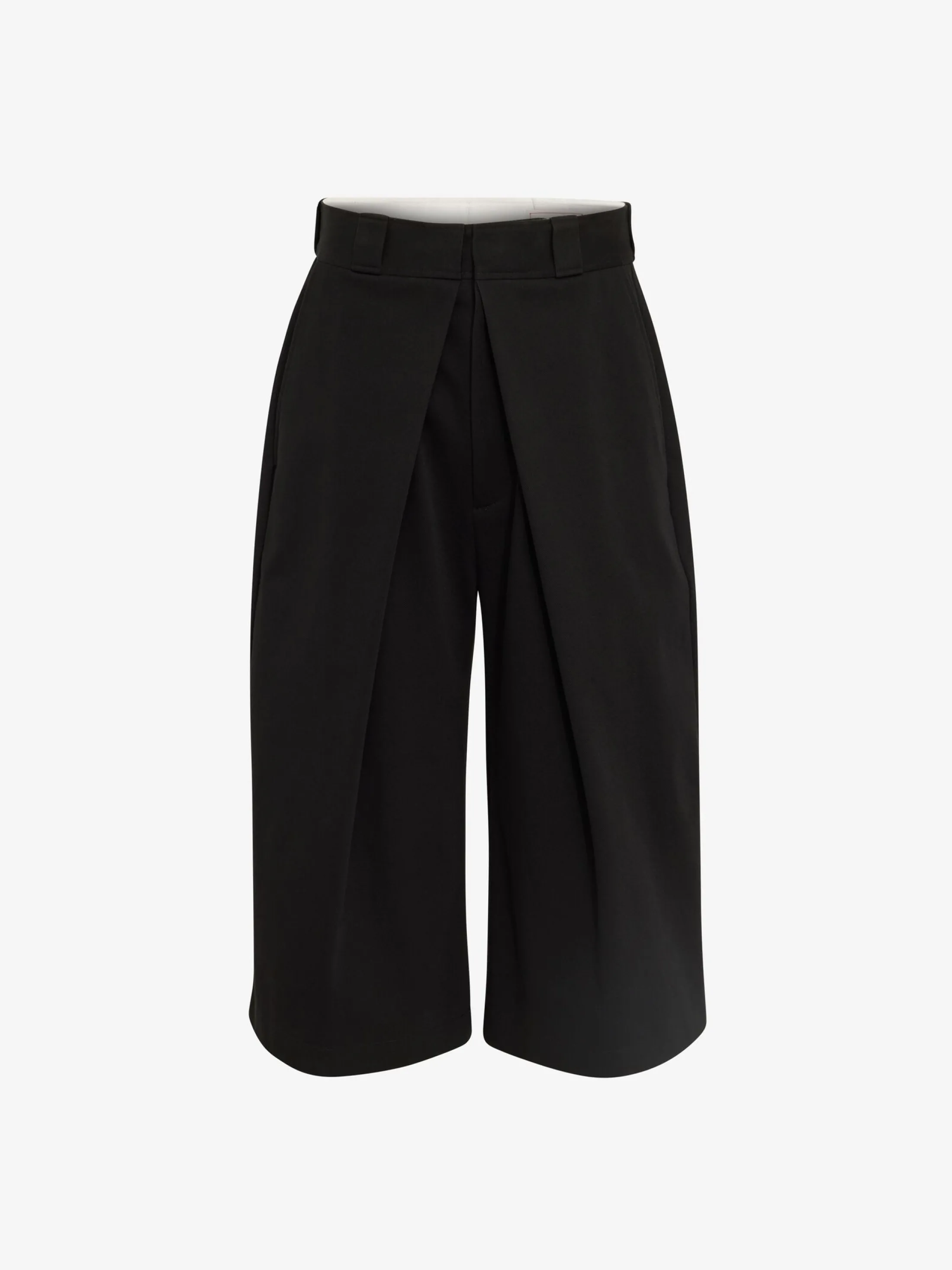 Shop Alexander McQueen Men's Deep Pleat Shorts in Black