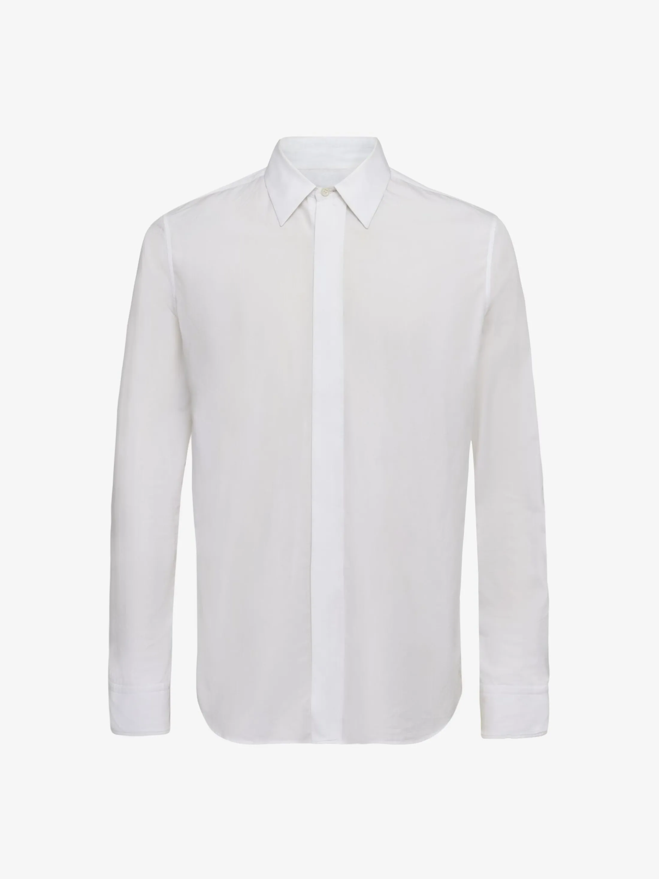 Sale Alexander McQueen Men's Folded Placket Shirt in White