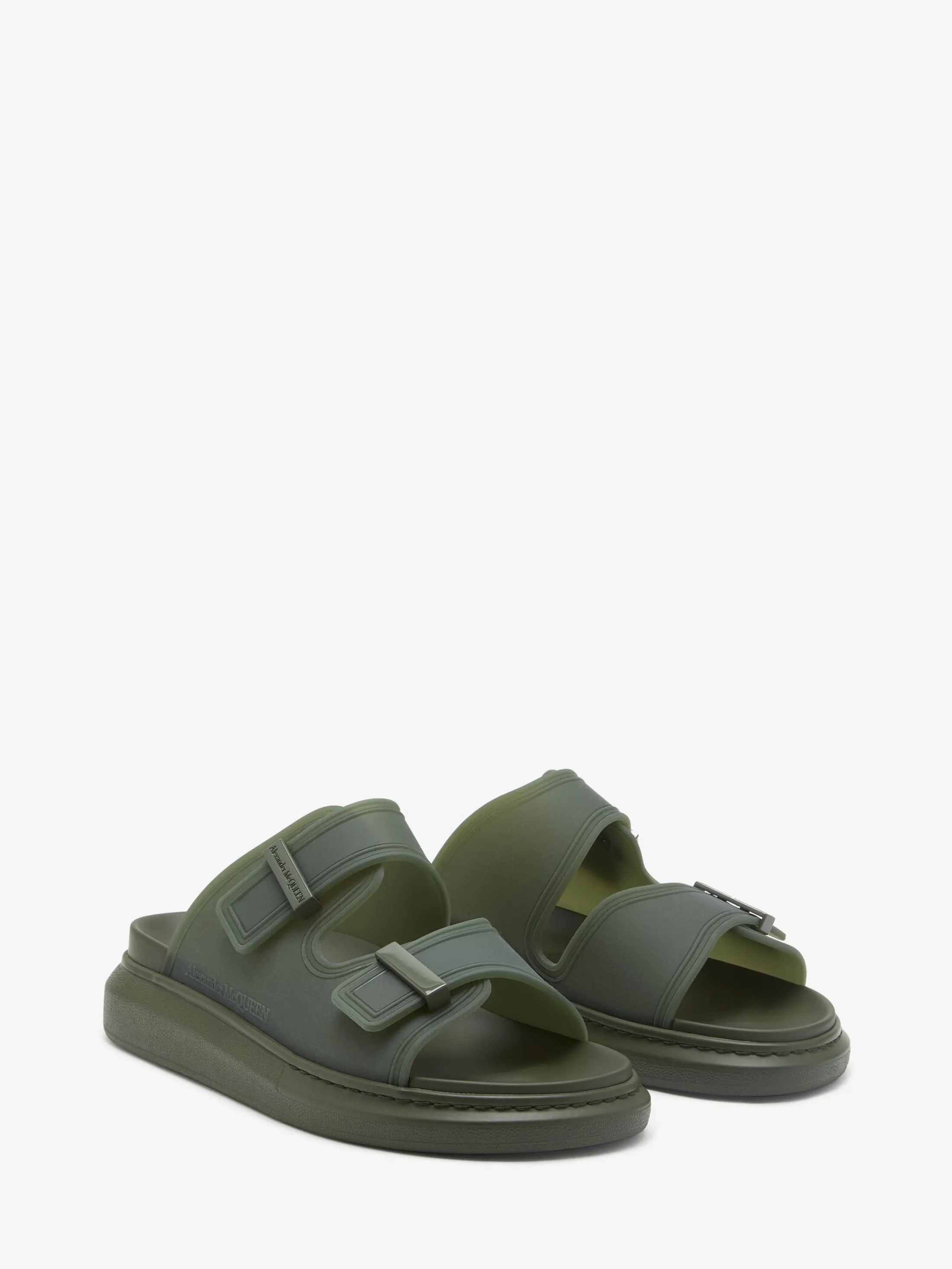 Hot Alexander McQueen Men's Hybrid Slide in Khaki