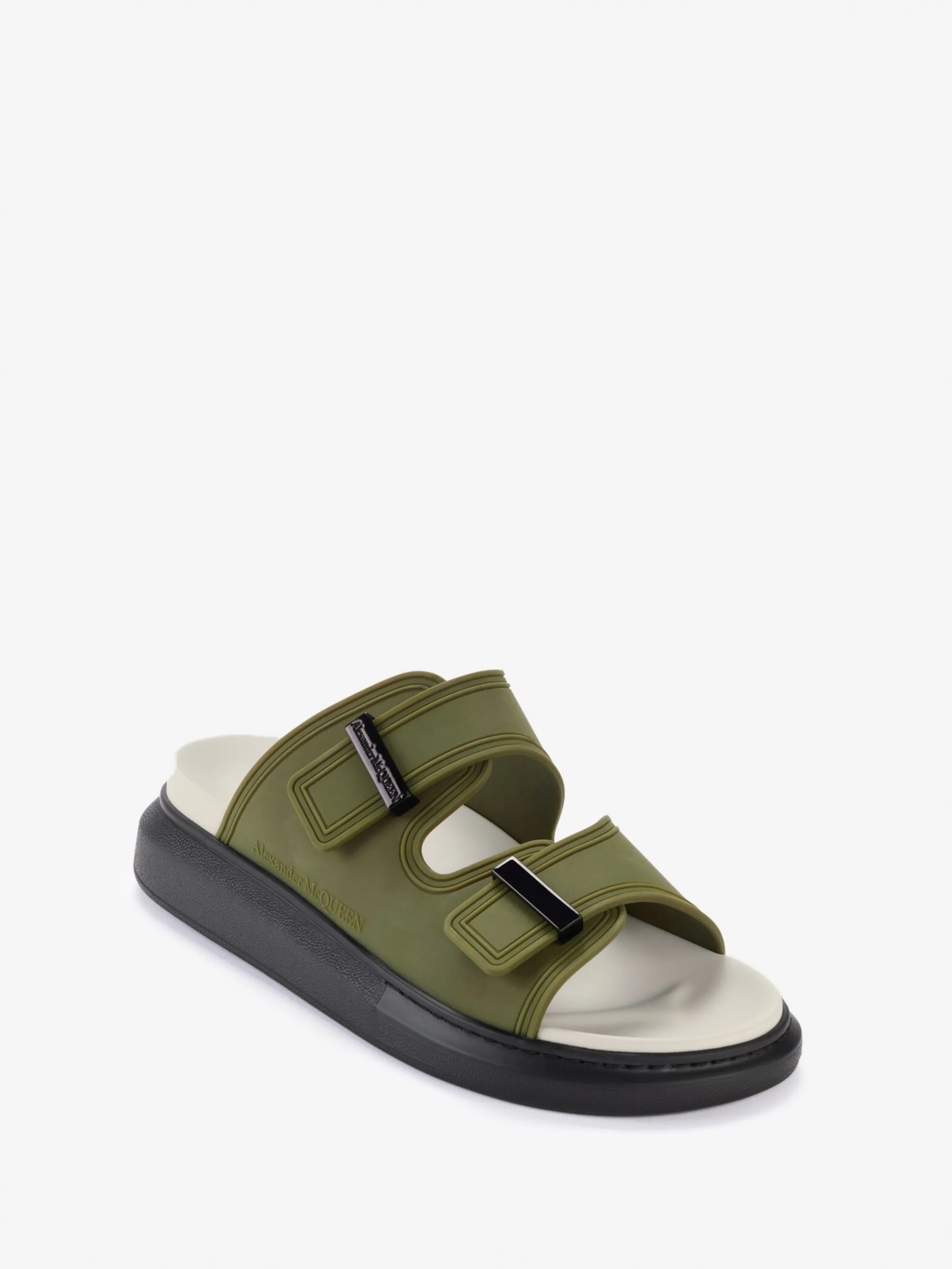 Flash Sale Alexander McQueen Men's Hybrid Slide in Military Green