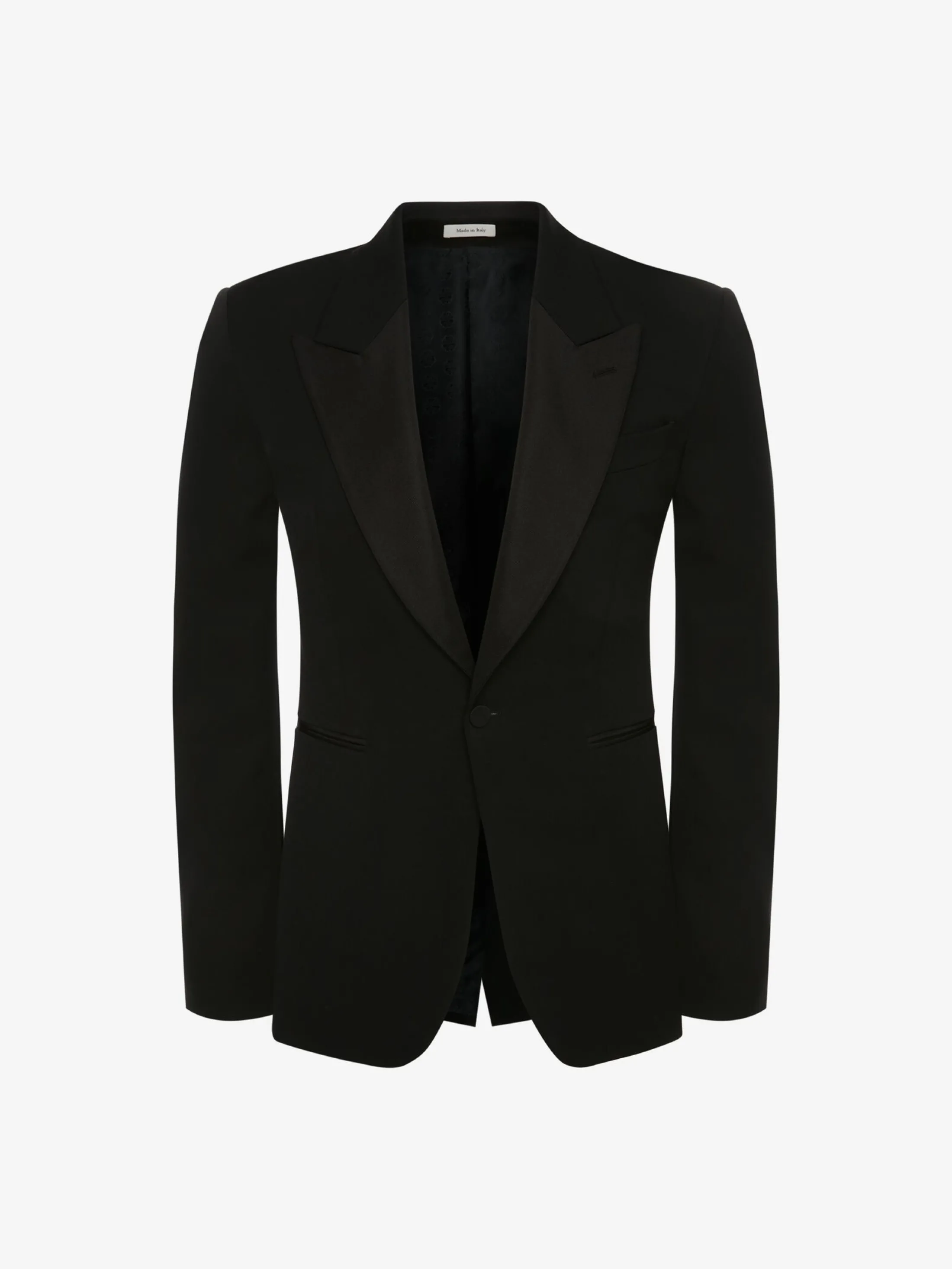 Sale Alexander McQueen Men's Large Lapels Tailored Jacket in Black