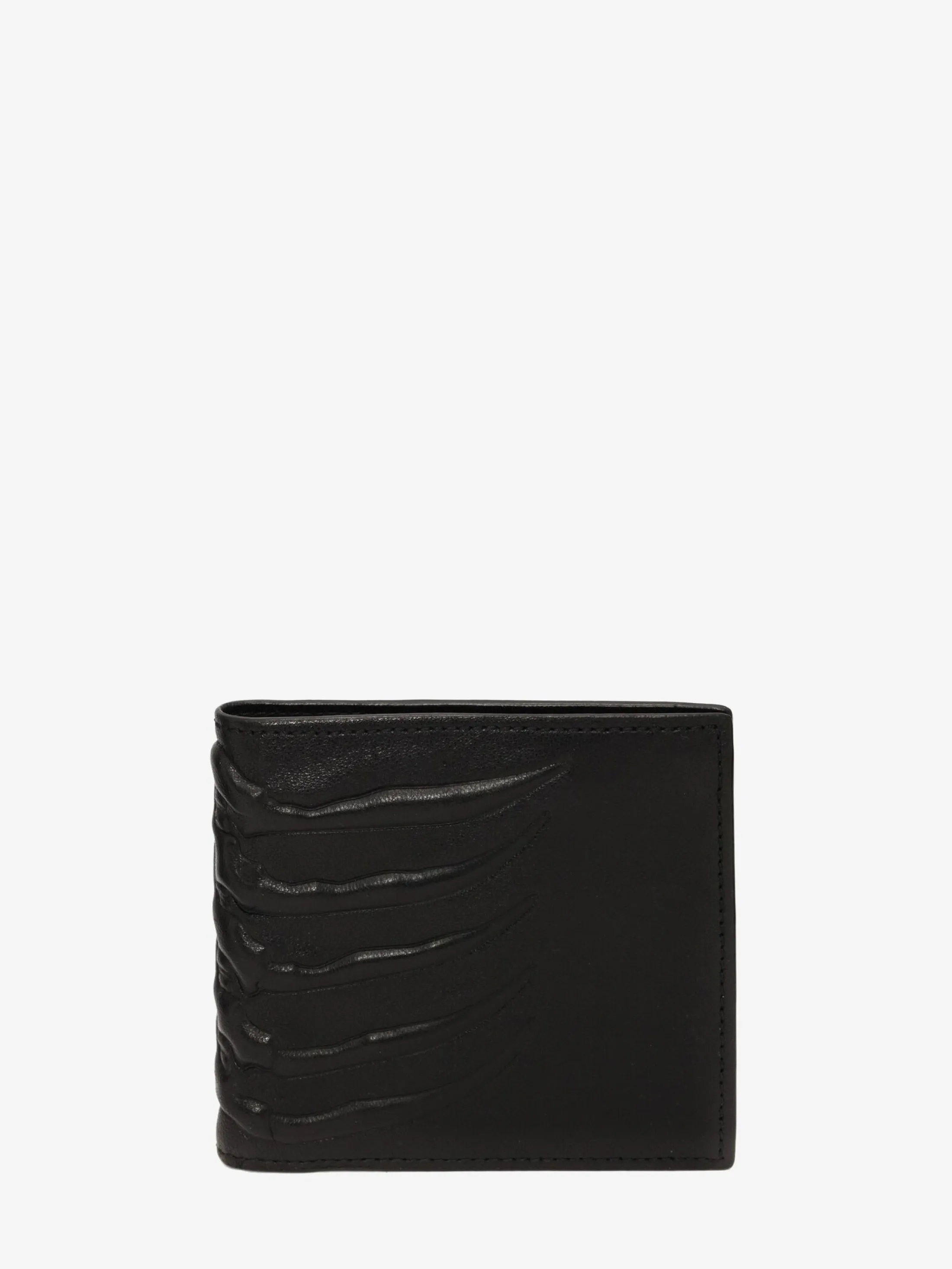 Cheap Alexander McQueen Men's Leather Billfold Wallet in Black