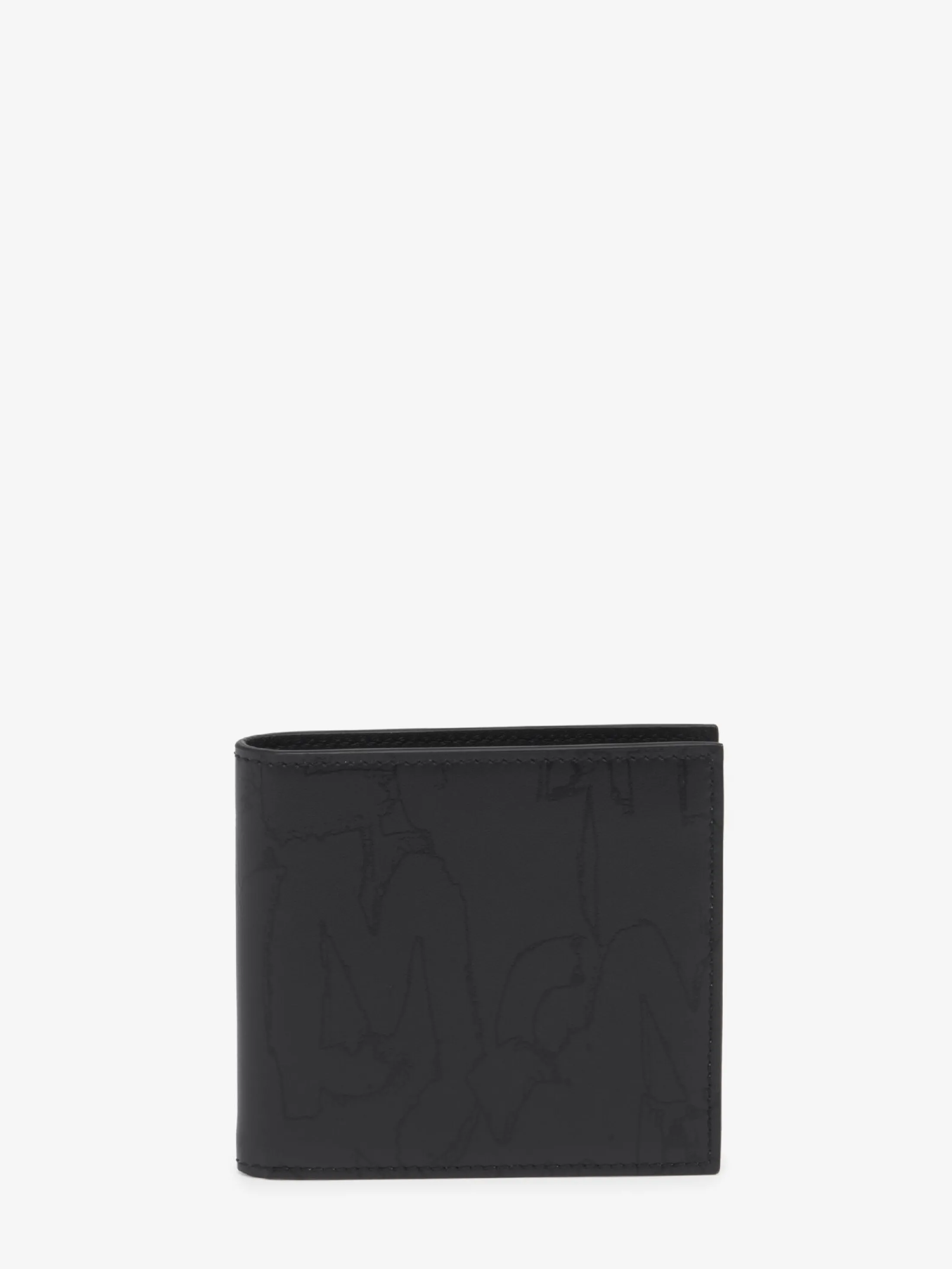 Discount Alexander McQueen Men's McQueen Graffiti Billfold Wallet in Black