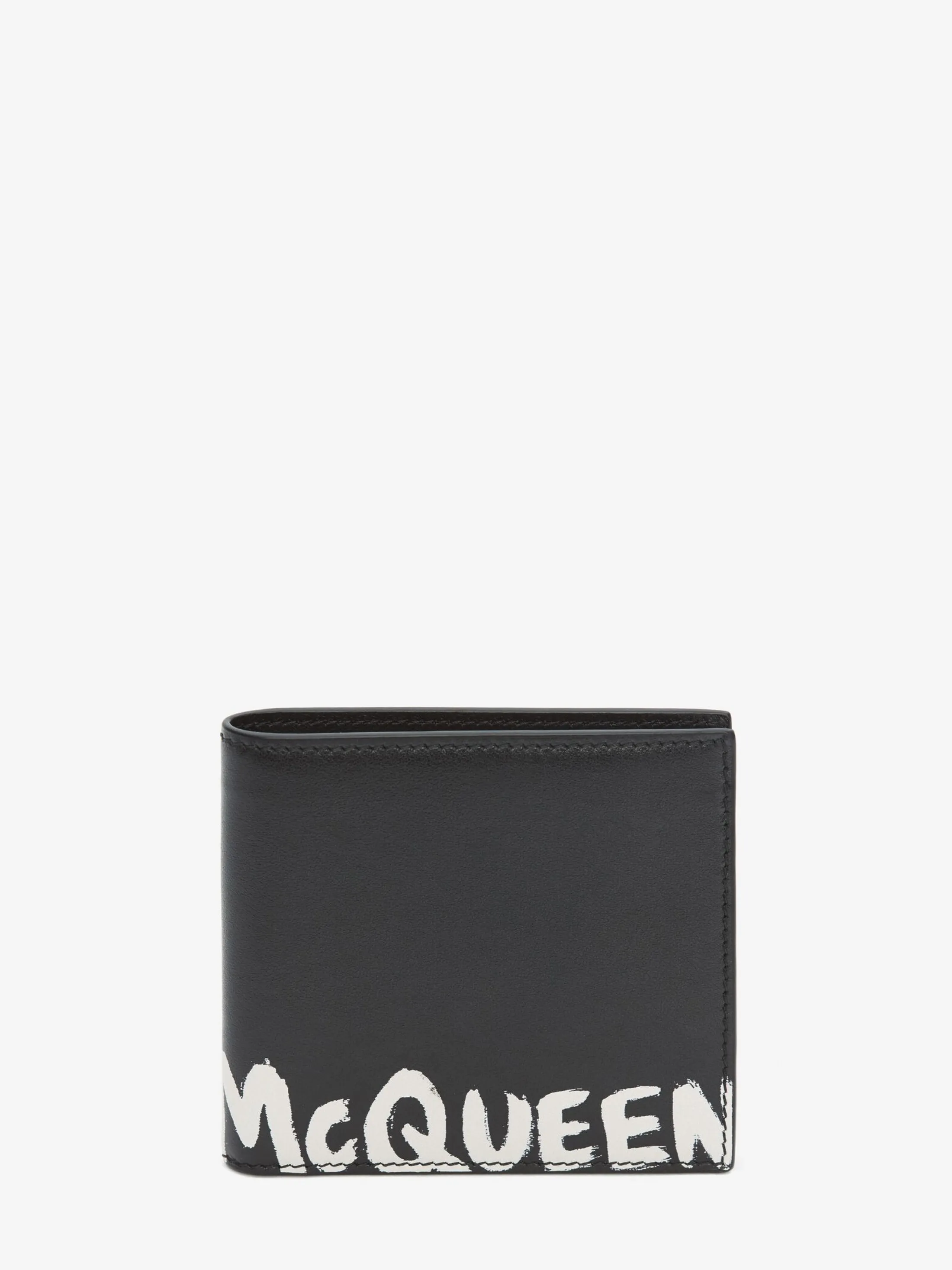 Outlet Alexander McQueen Men's McQueen Graffiti Billfold Wallet in Black/White