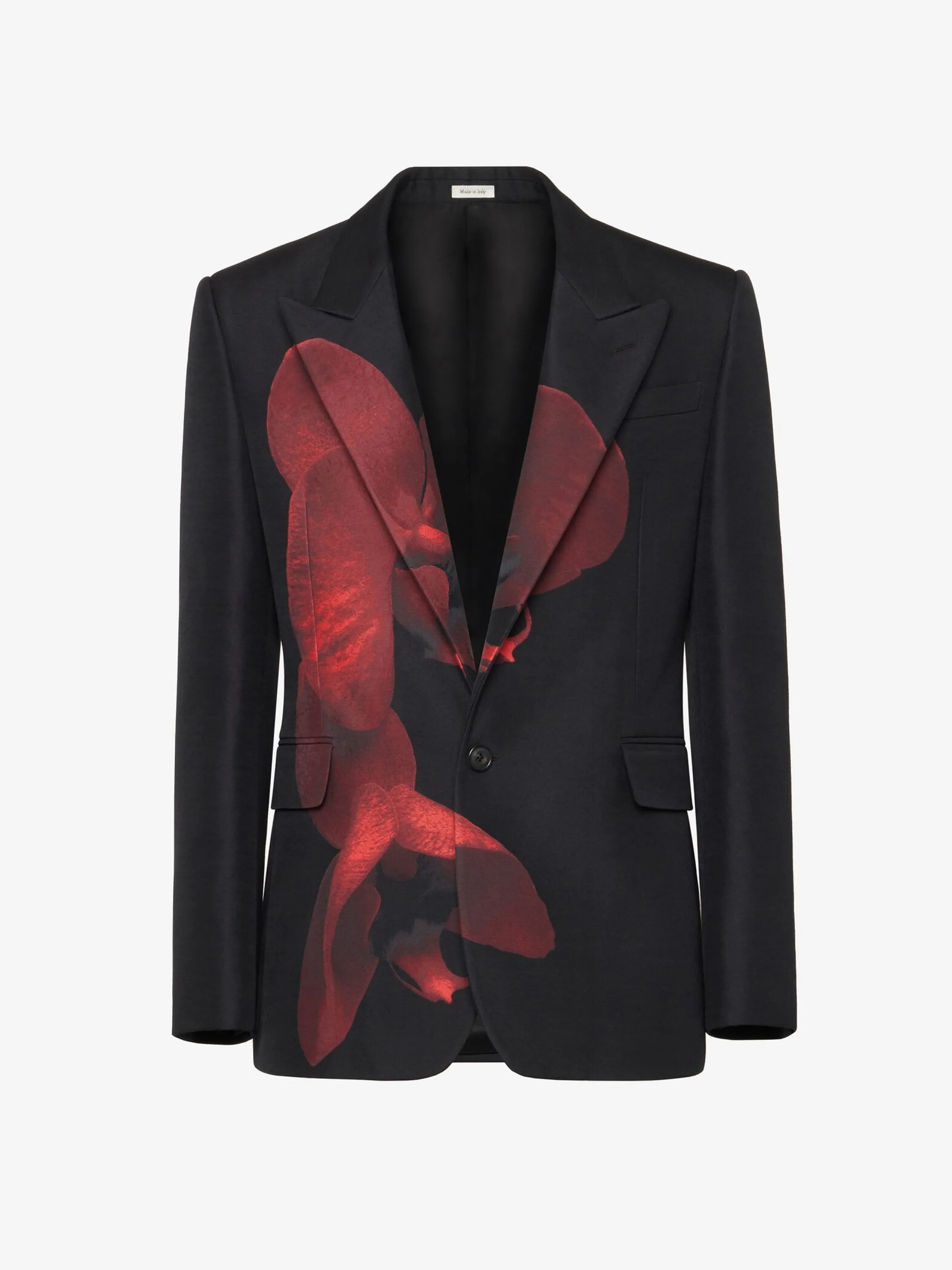 Outlet Alexander McQueen Men's Orchid Single-breasted Jacket in Black/Red