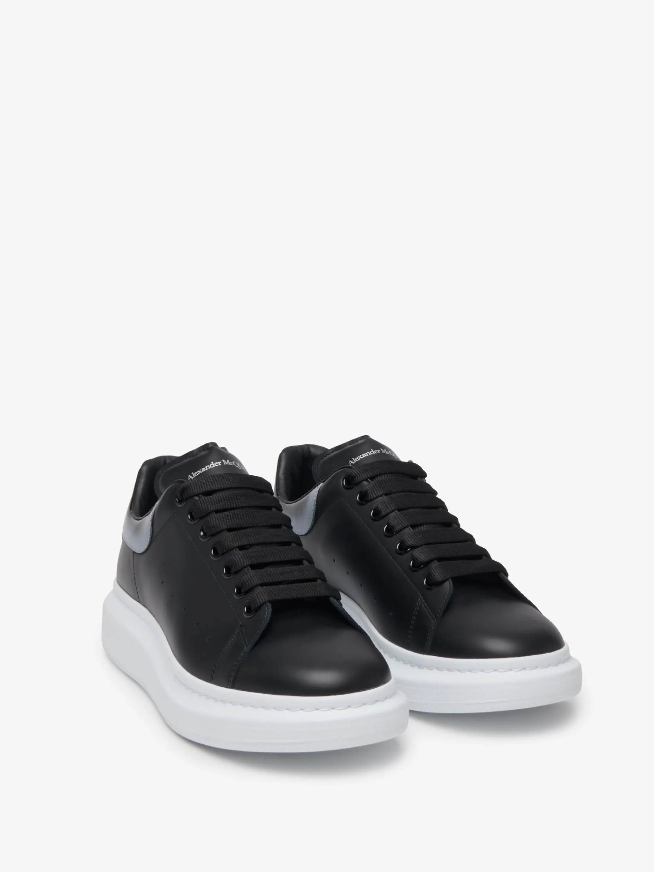 New Alexander McQueen Men's Oversized Sneaker in Black/Silver