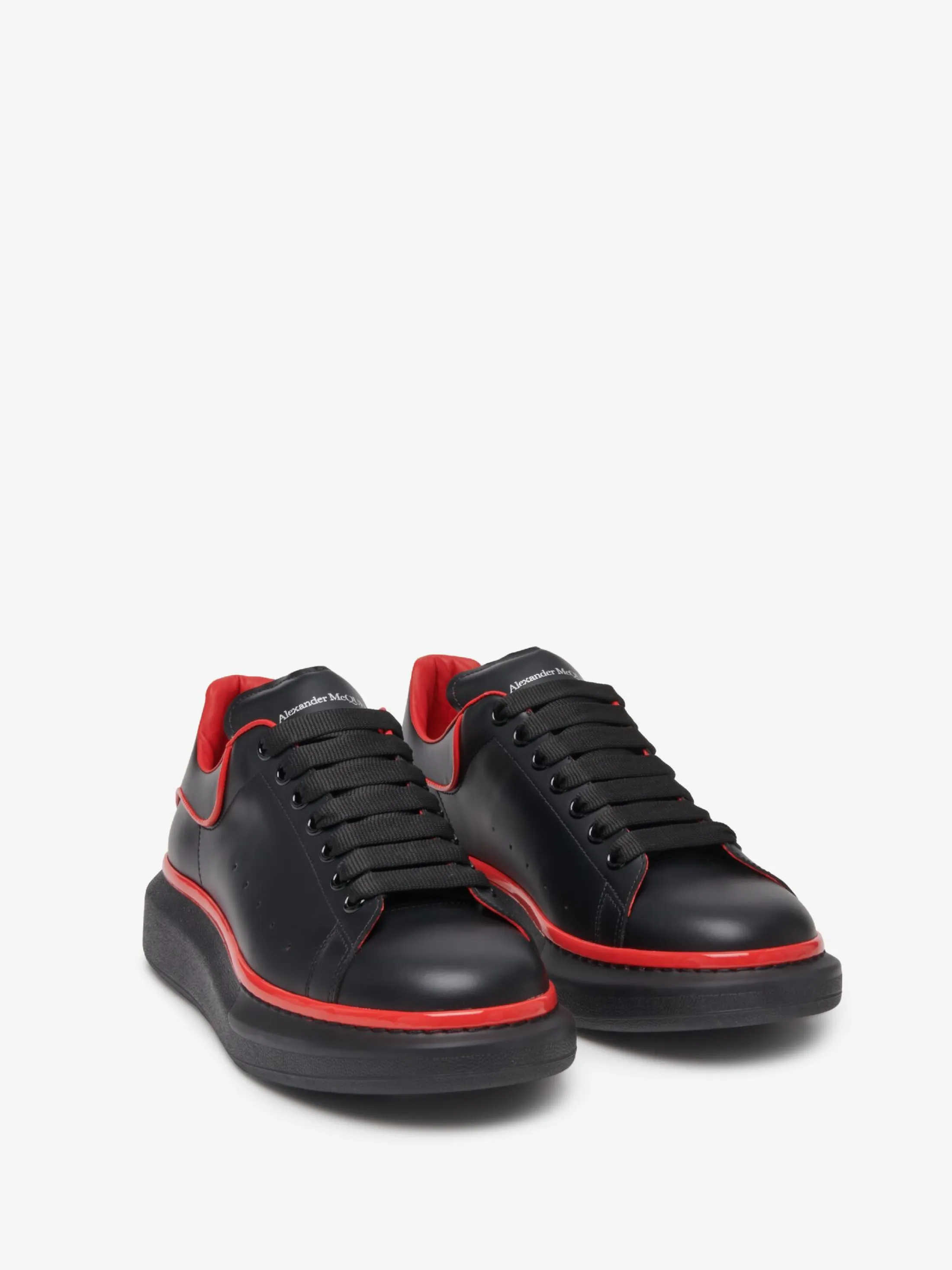 Clearance Alexander McQueen Men's Oversized Sneaker in Black/Tulip