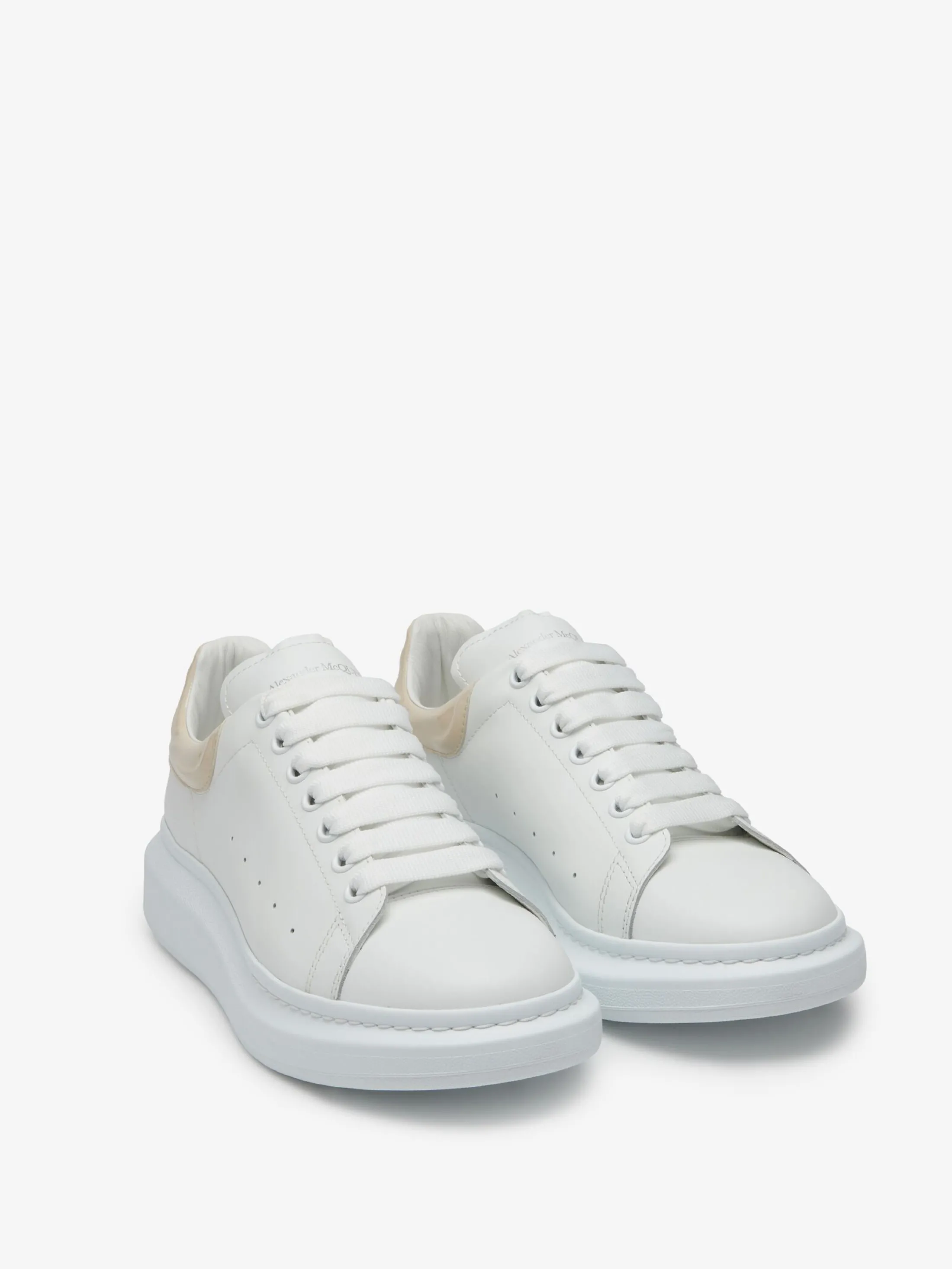 Cheap Alexander McQueen Men's Oversized Sneaker in White/Oyster