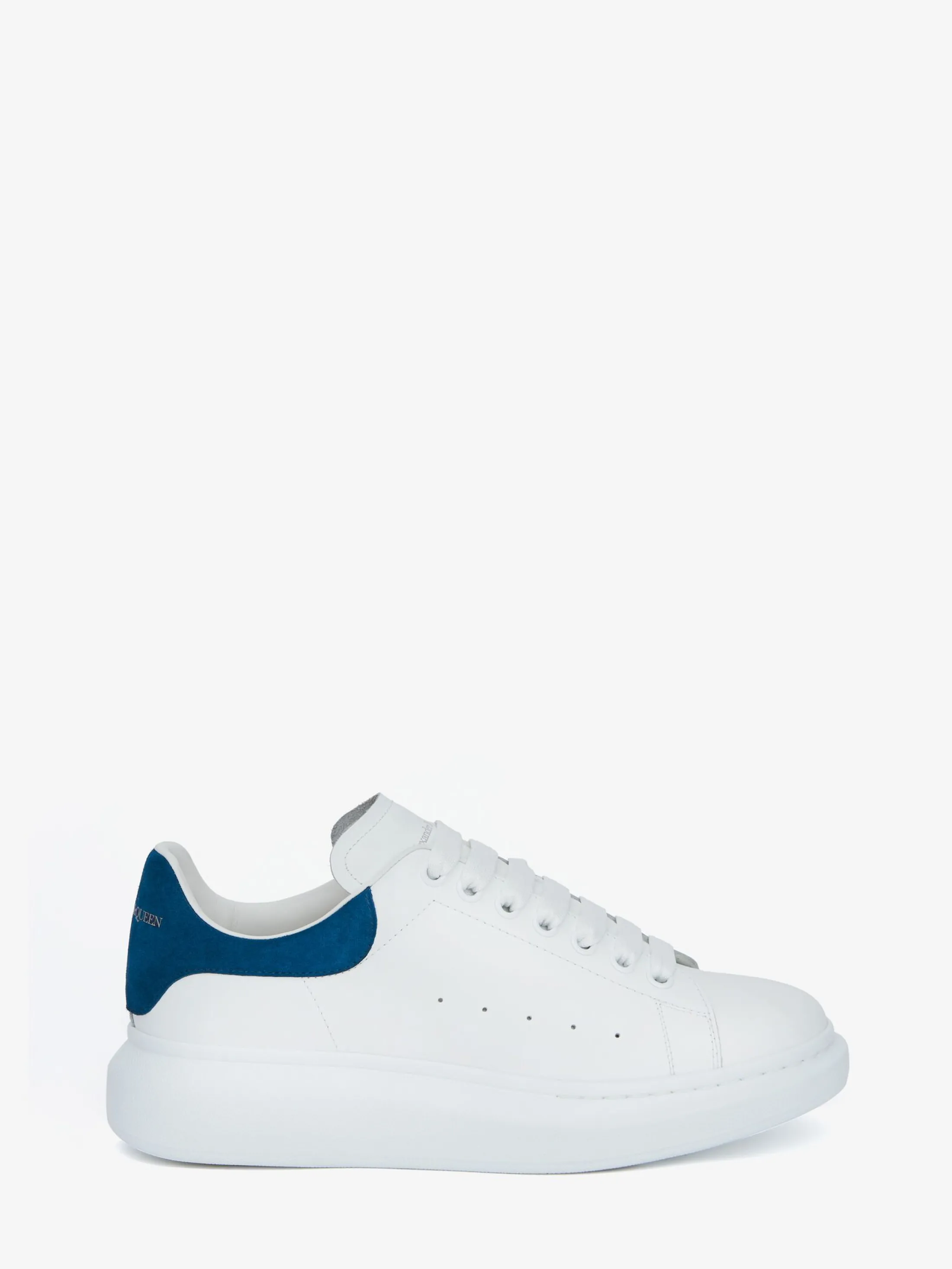 Hot Alexander McQueen Men's Oversized Sneaker in White/Paris Blue