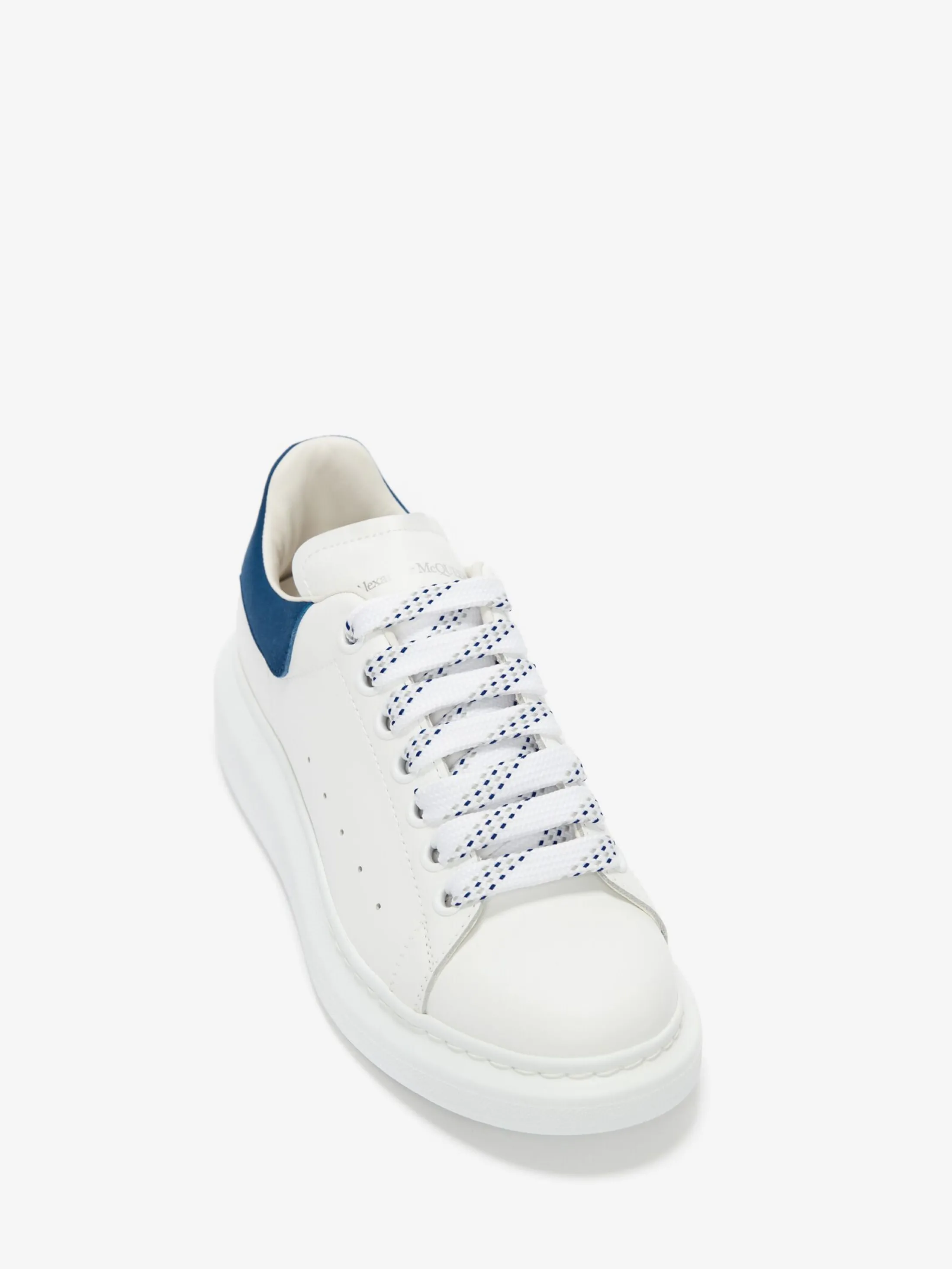 Hot Alexander McQueen Men's Oversized Sneaker in White/Paris Blue