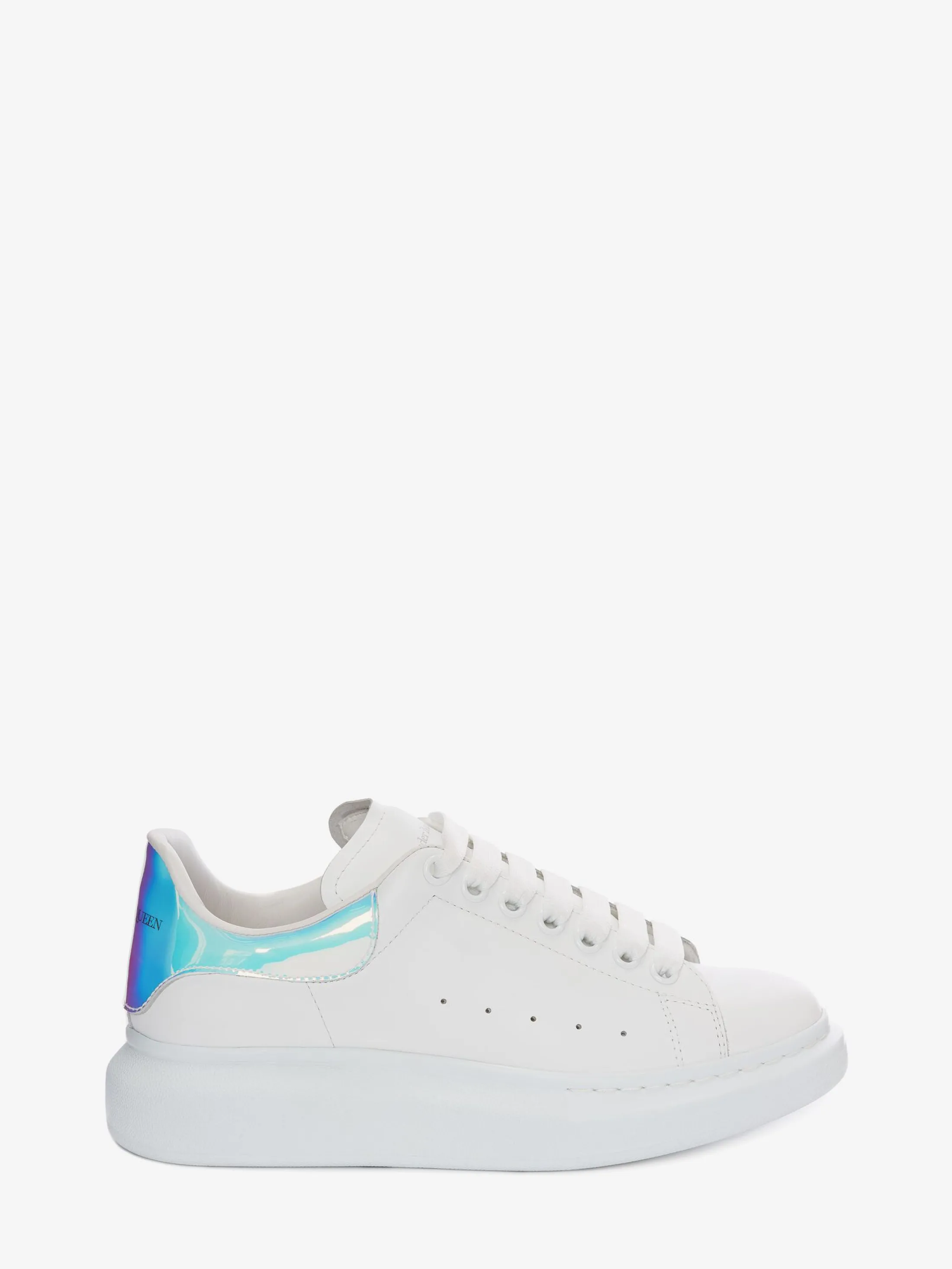 New Alexander McQueen Men's Oversized Sneaker in White/Shock Pink