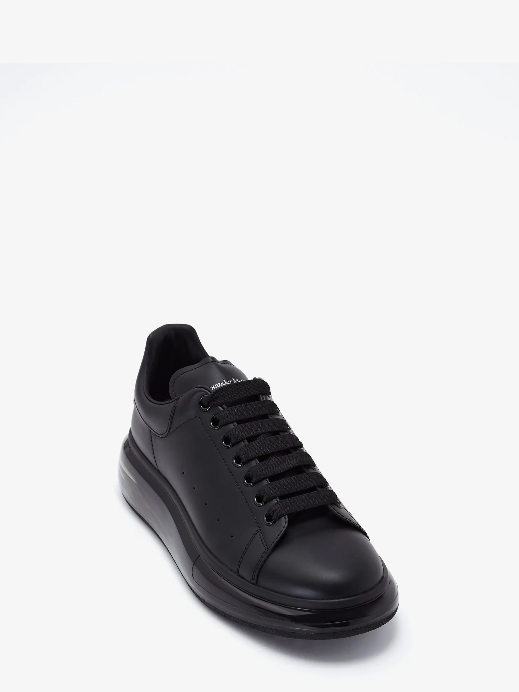 Online Alexander McQueen Men's Oversized Transparent Sole Sneaker in Black