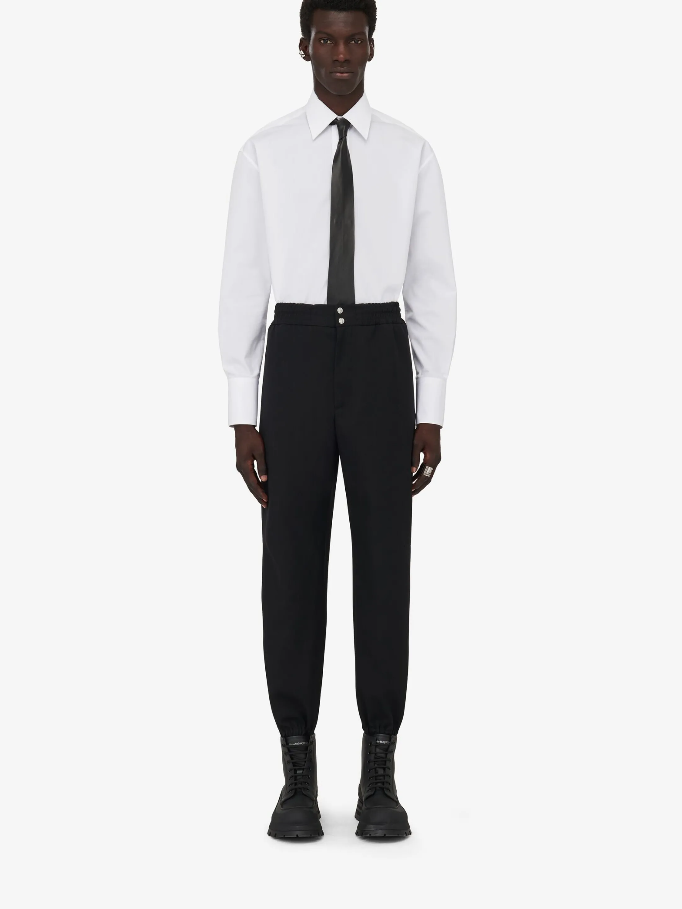 Hot Alexander McQueen Men's Press Stud Cargo Trousers in Black