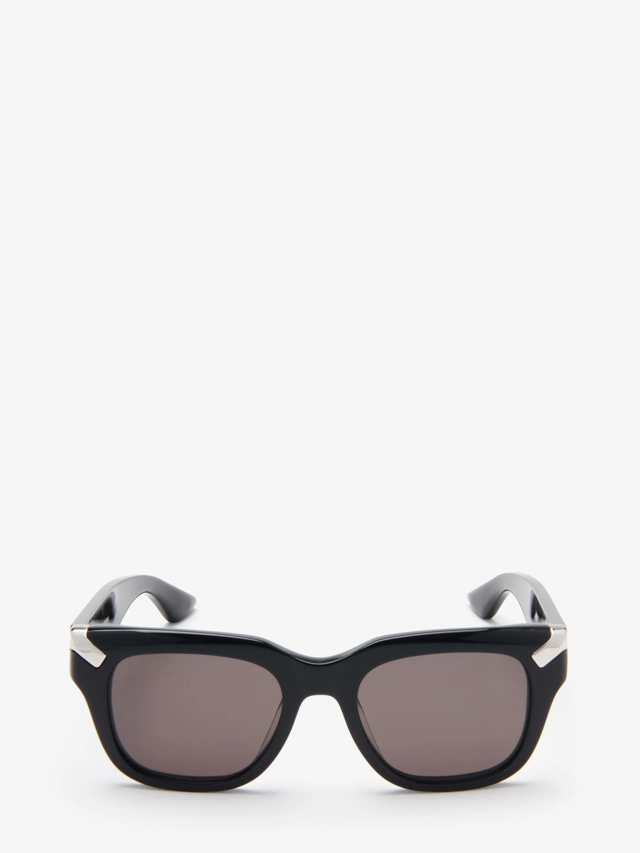 Hot Alexander McQueen Men's Punk Rivet Square Sunglasses in Black/Smoke