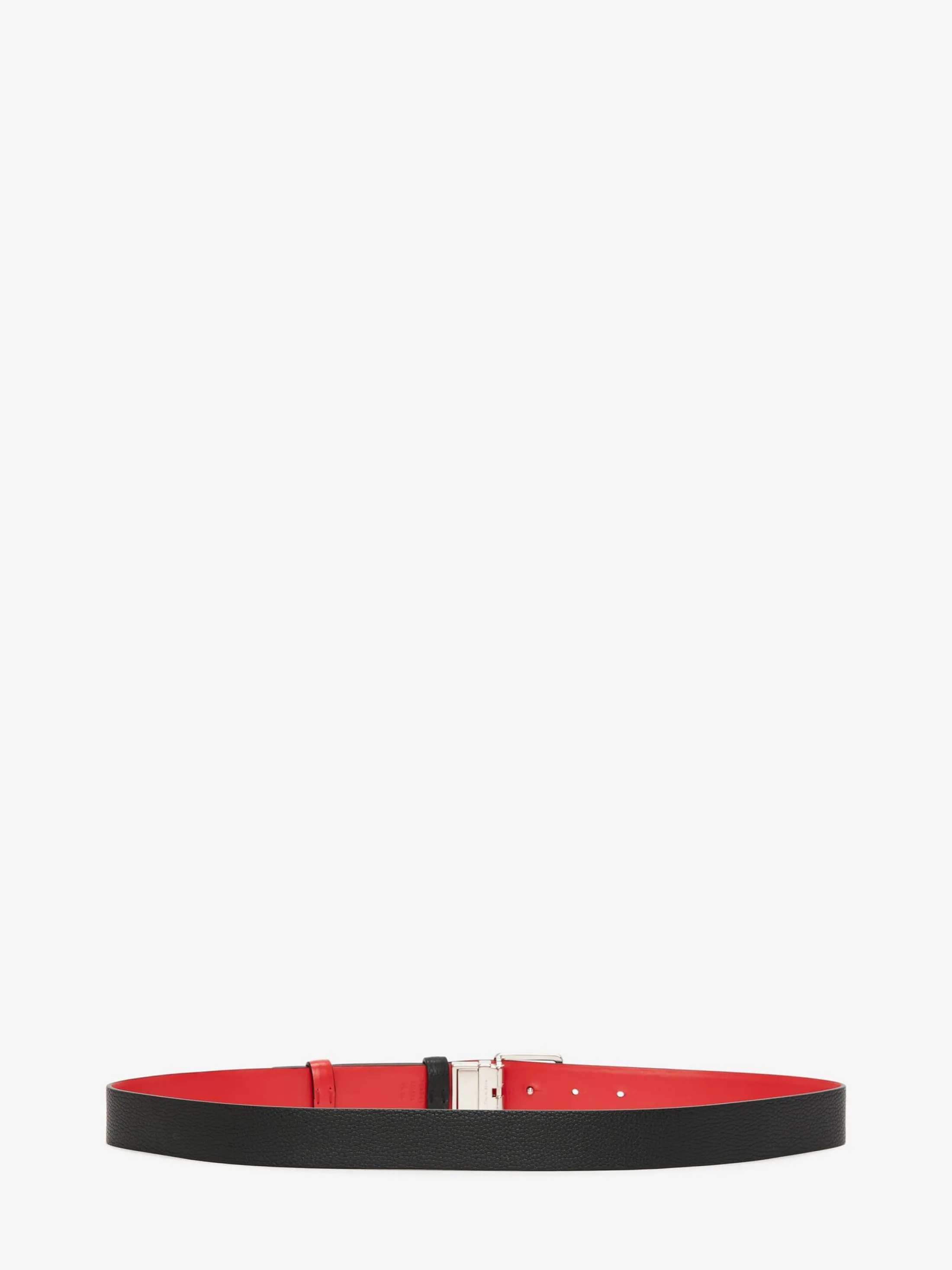 Outlet Alexander McQueen Men's Reversible M Belt in Black/Lust Red