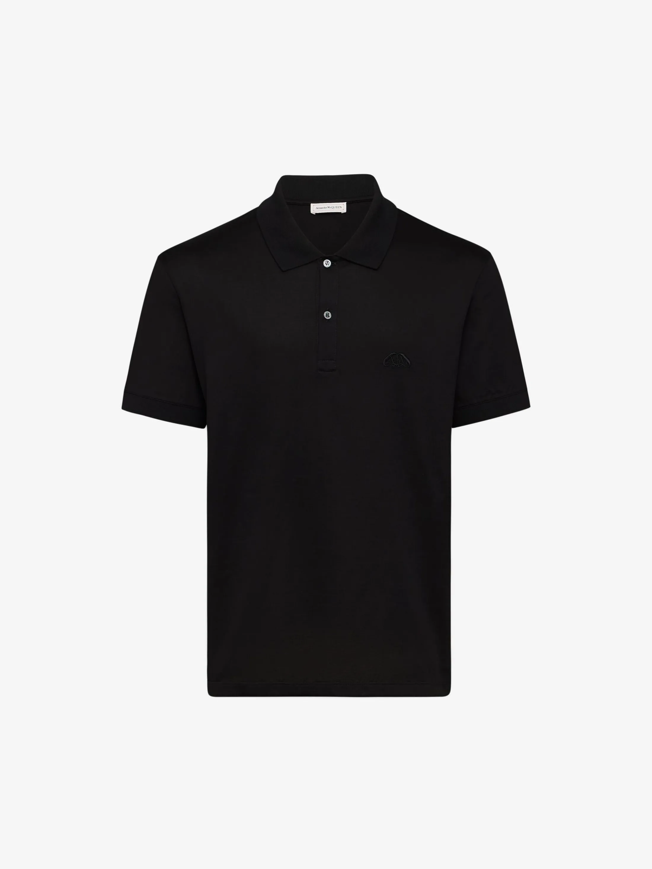 Best Alexander McQueen Men's Seal Logo Polo Shirt in Black