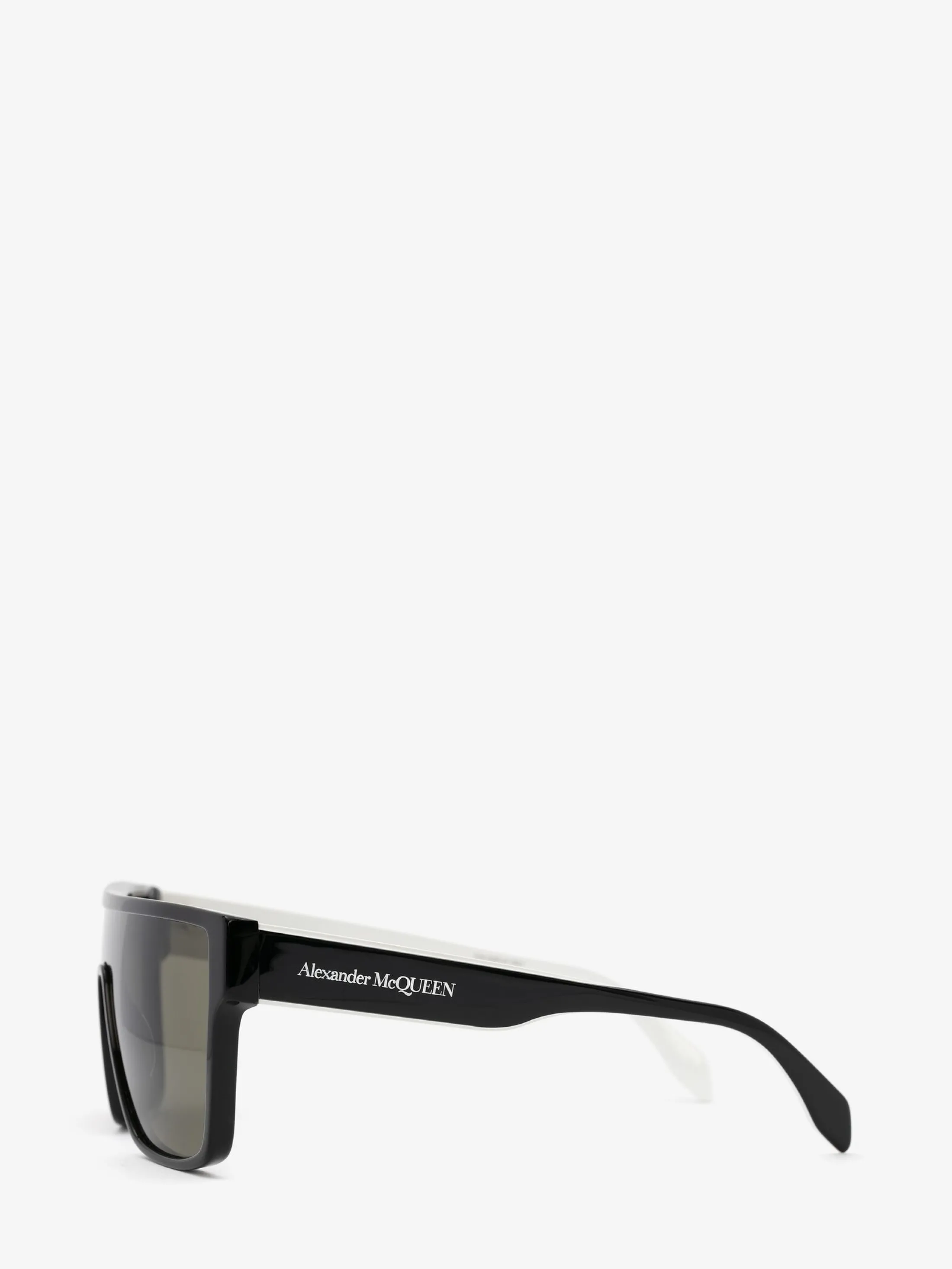 Outlet Alexander McQueen Men's Selvedge Oversized Mask Sunglasses in Black