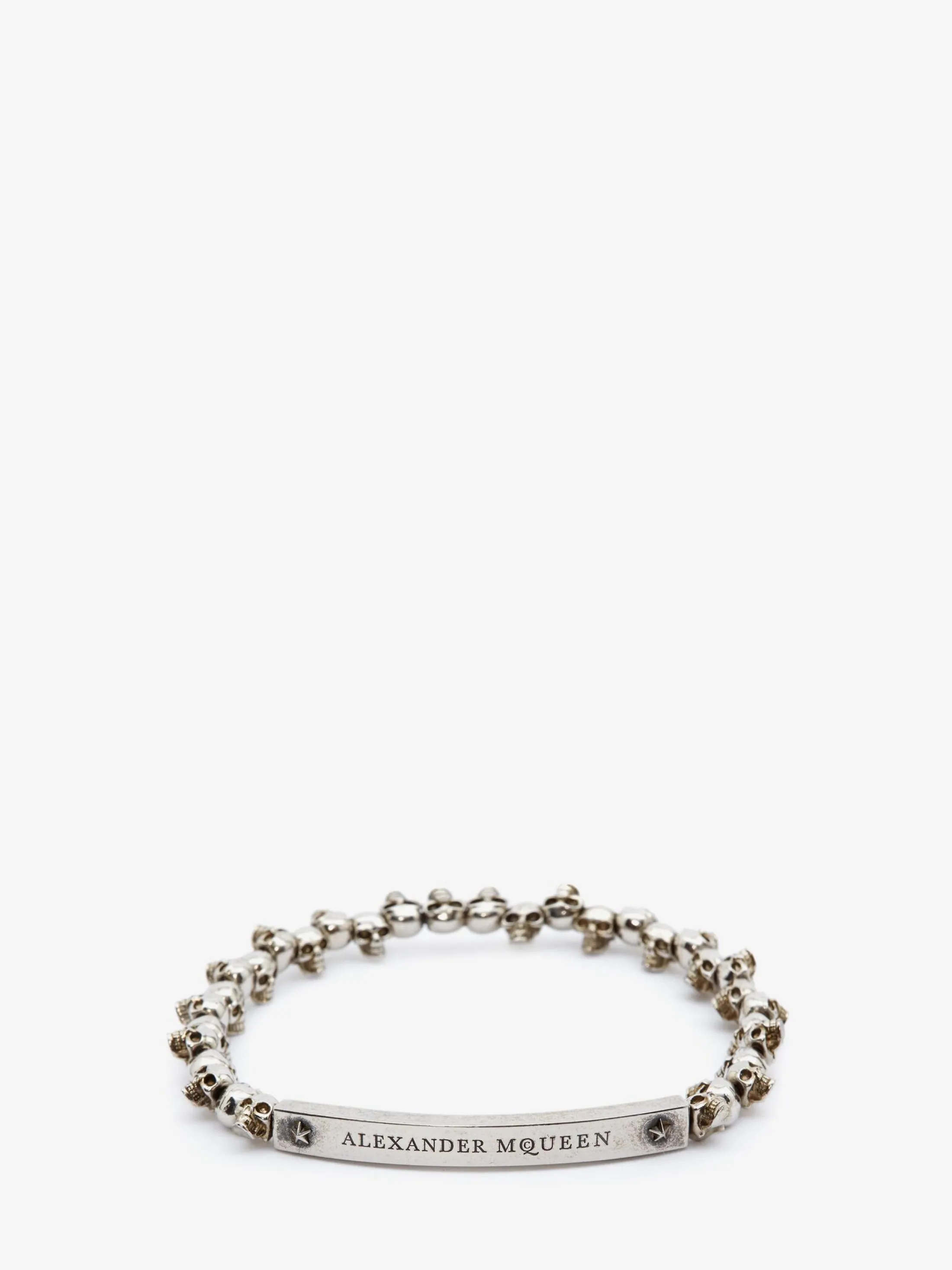 Shop Alexander McQueen Men's Skull Bracelet in SILVER