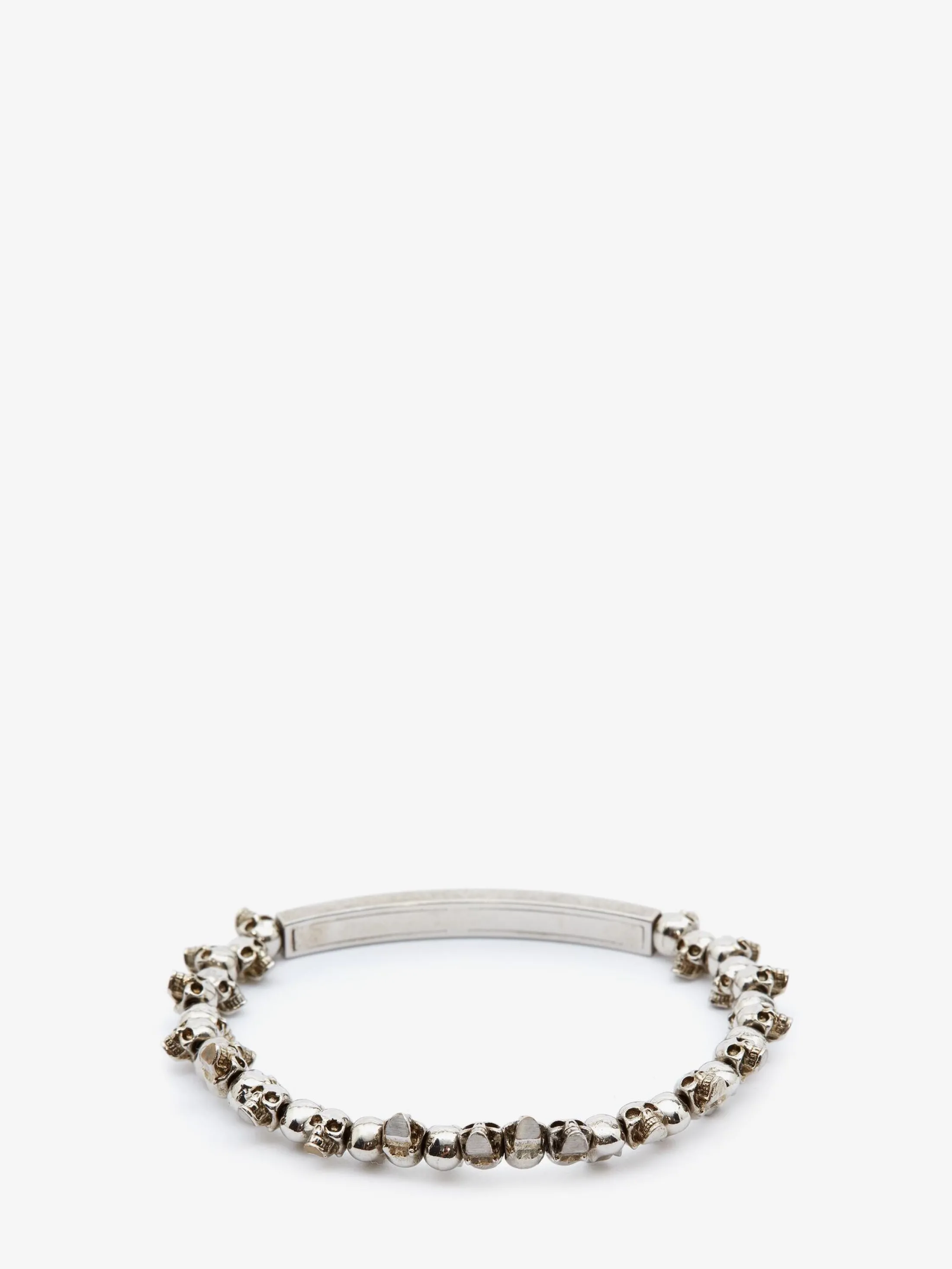 Shop Alexander McQueen Men's Skull Bracelet in SILVER