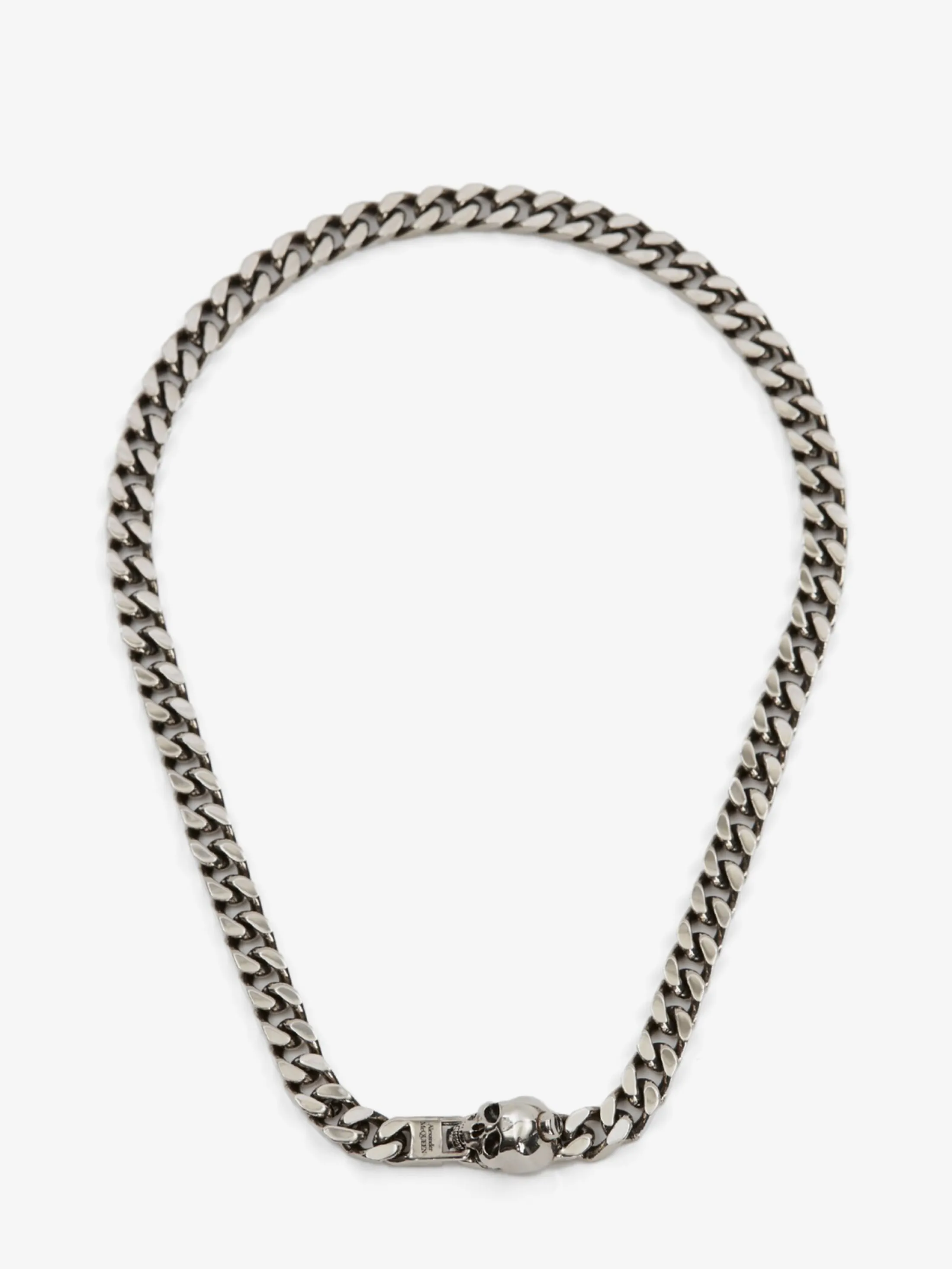 Outlet Alexander McQueen Men's Skull Chain Necklace in Antique Silver