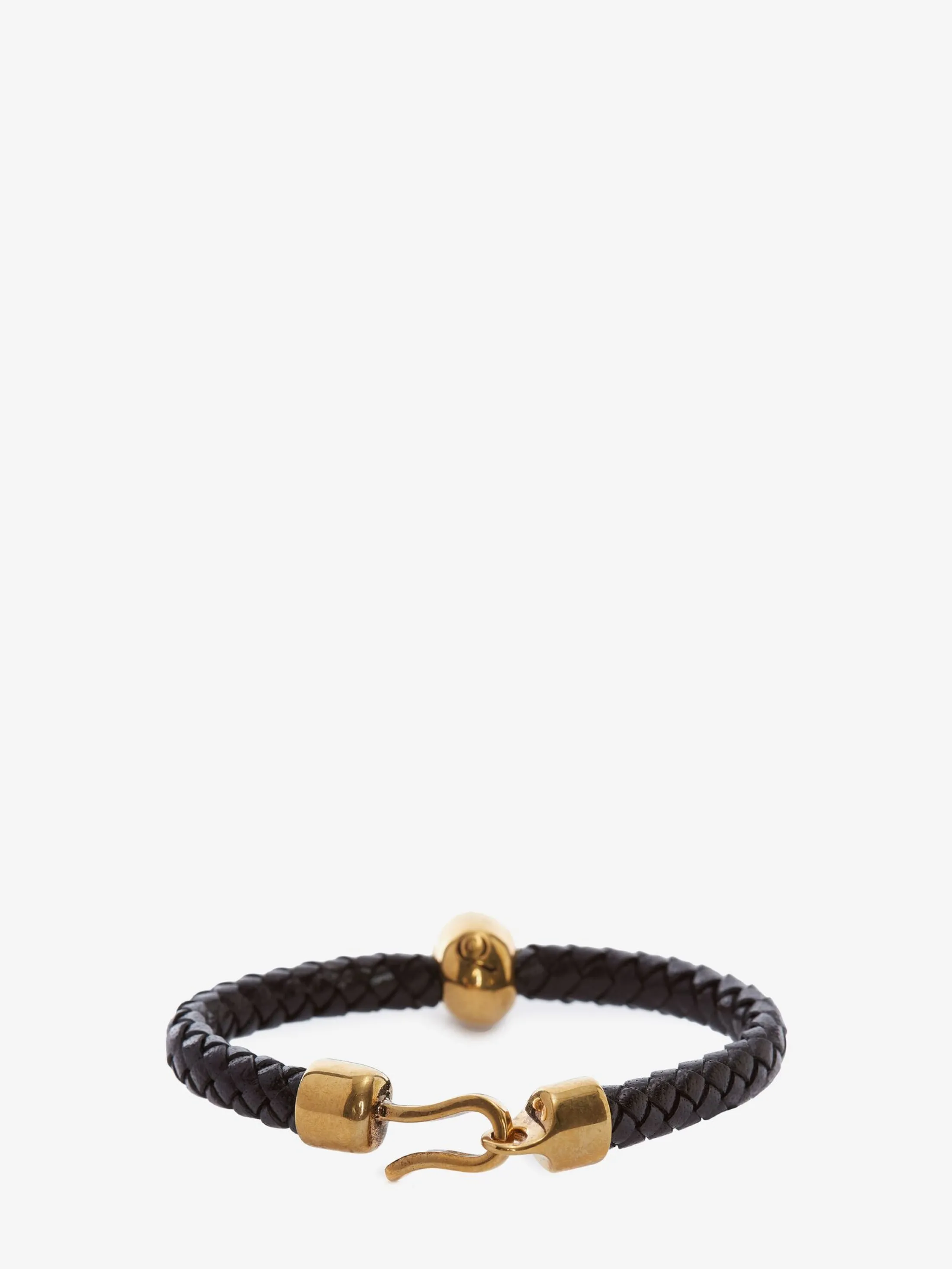 Cheap Alexander McQueen Men's Skull Leather Bracelet in Black