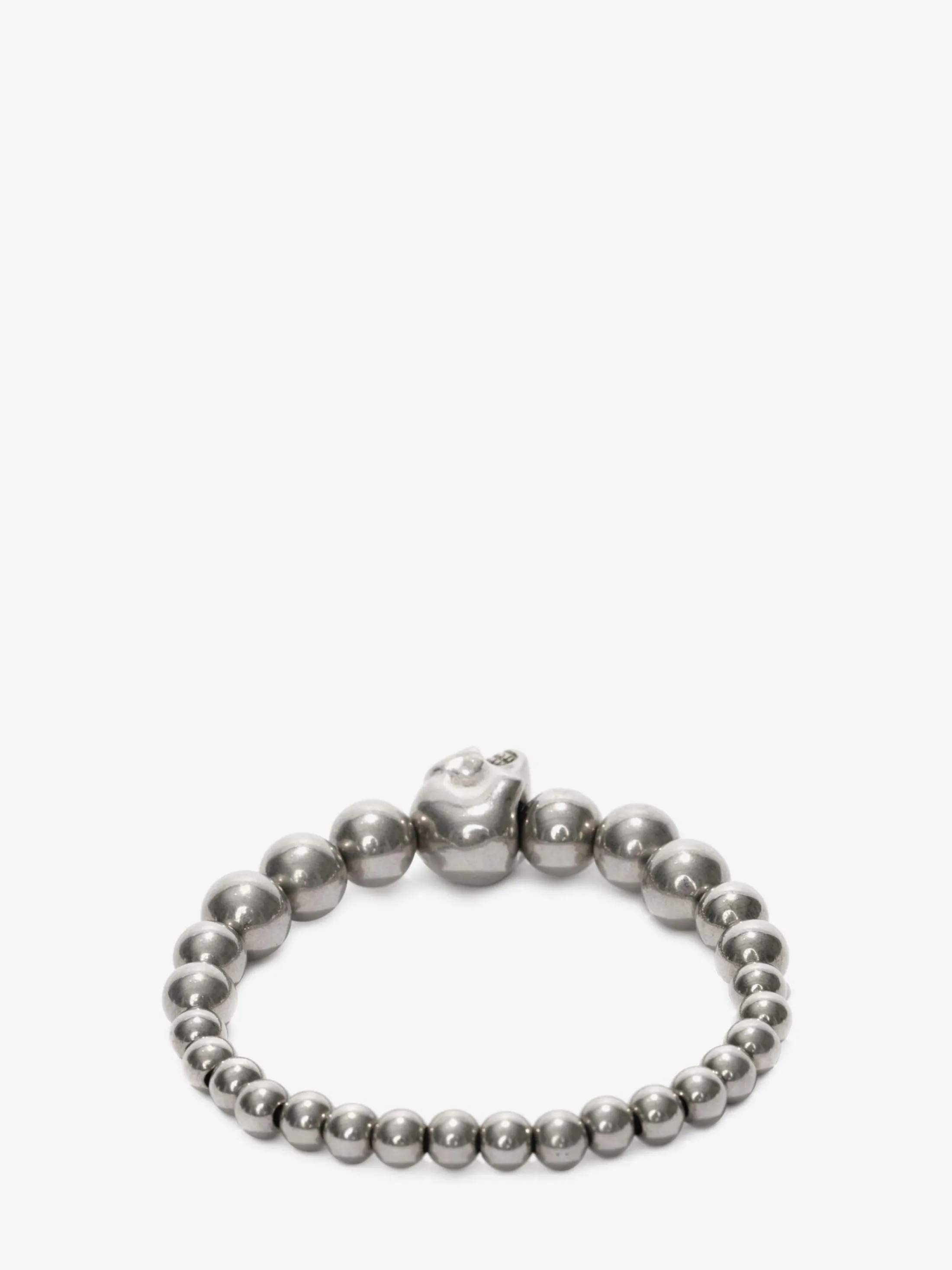 Cheap Alexander McQueen Men's Skull Multibeaded Bracelet in SILVER