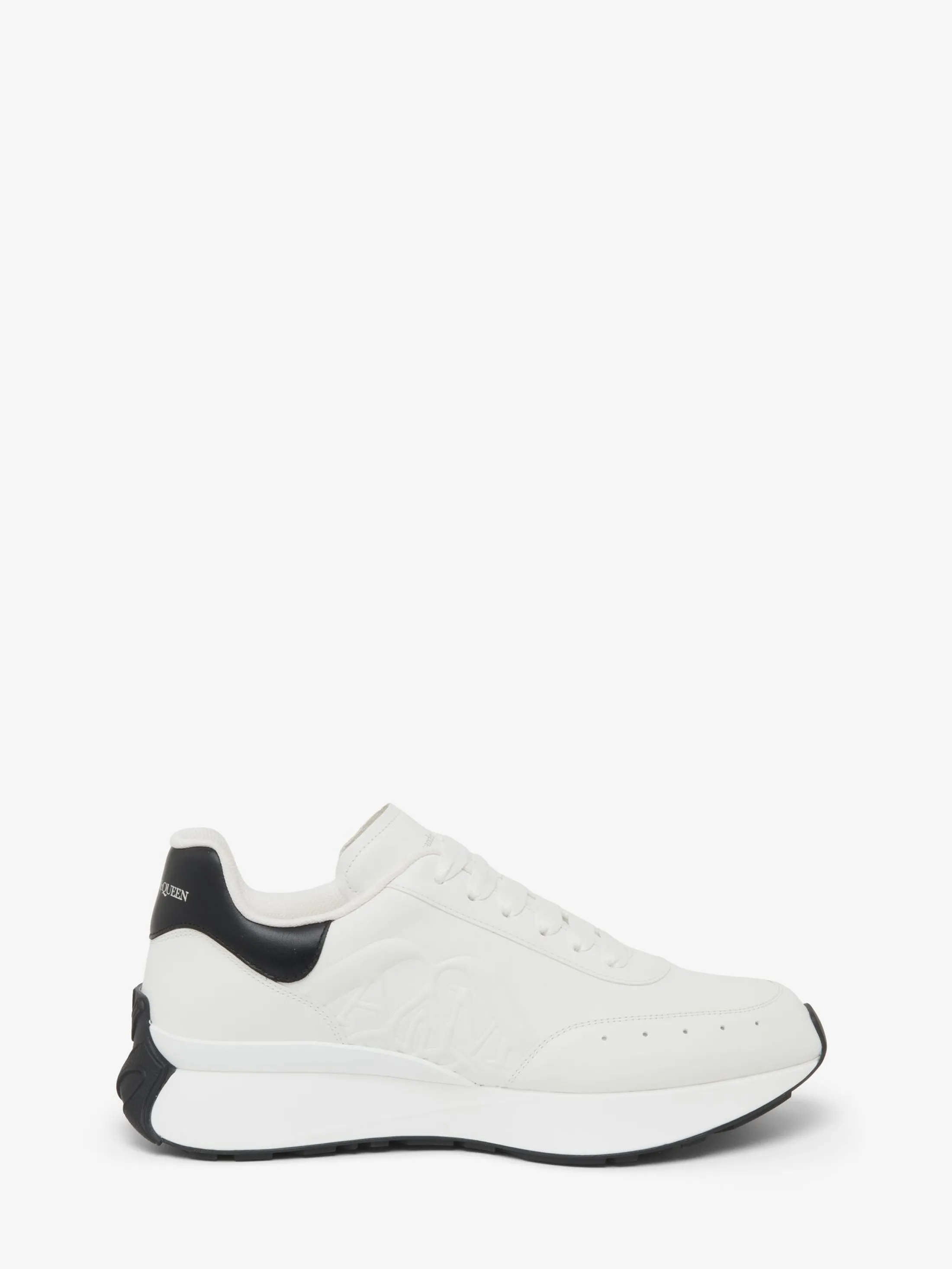 Cheap Alexander McQueen Men's Sprint Runner in White/Black