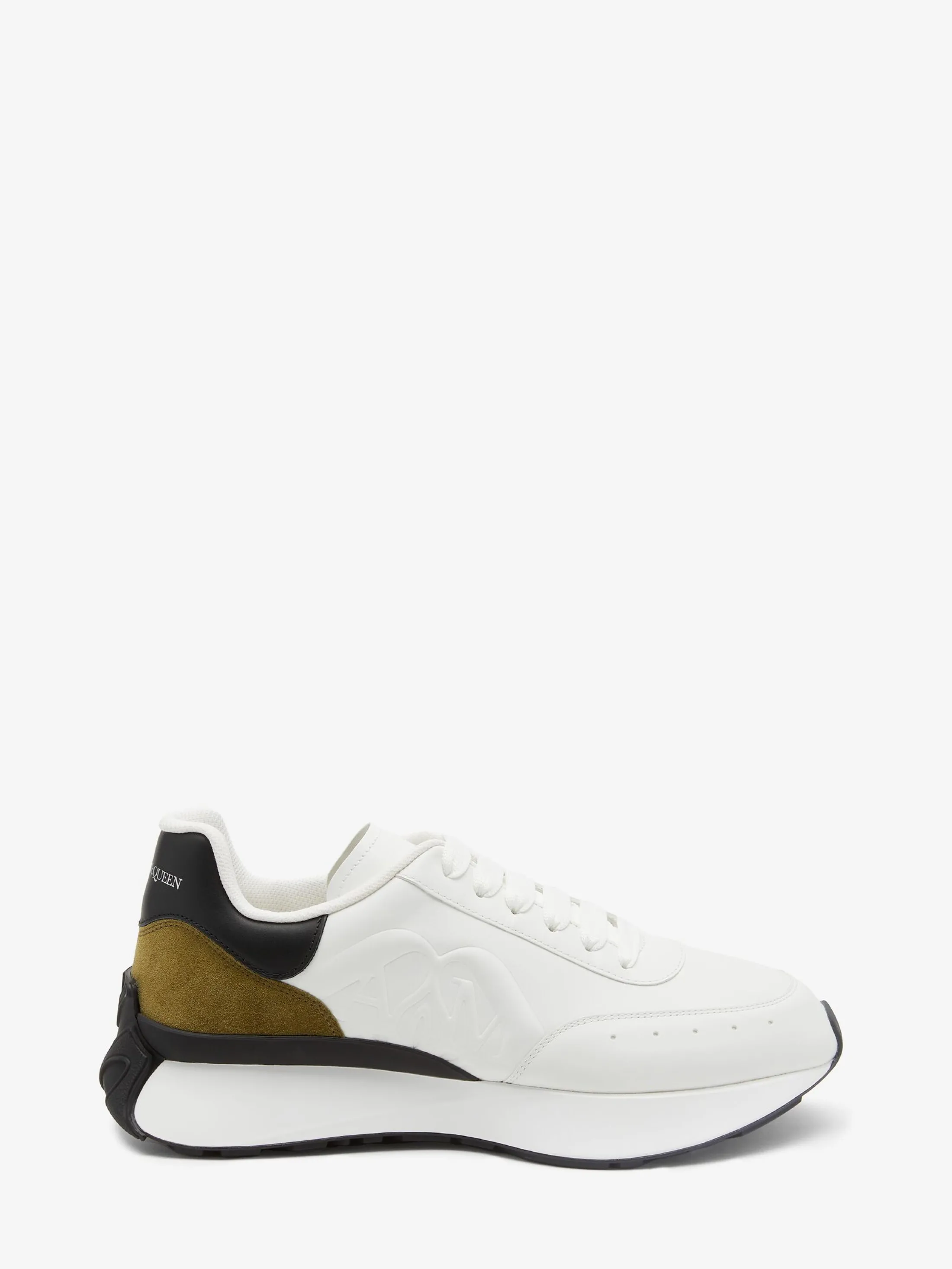 Fashion Alexander McQueen Men's Sprint Runner in White/Black/Khaki