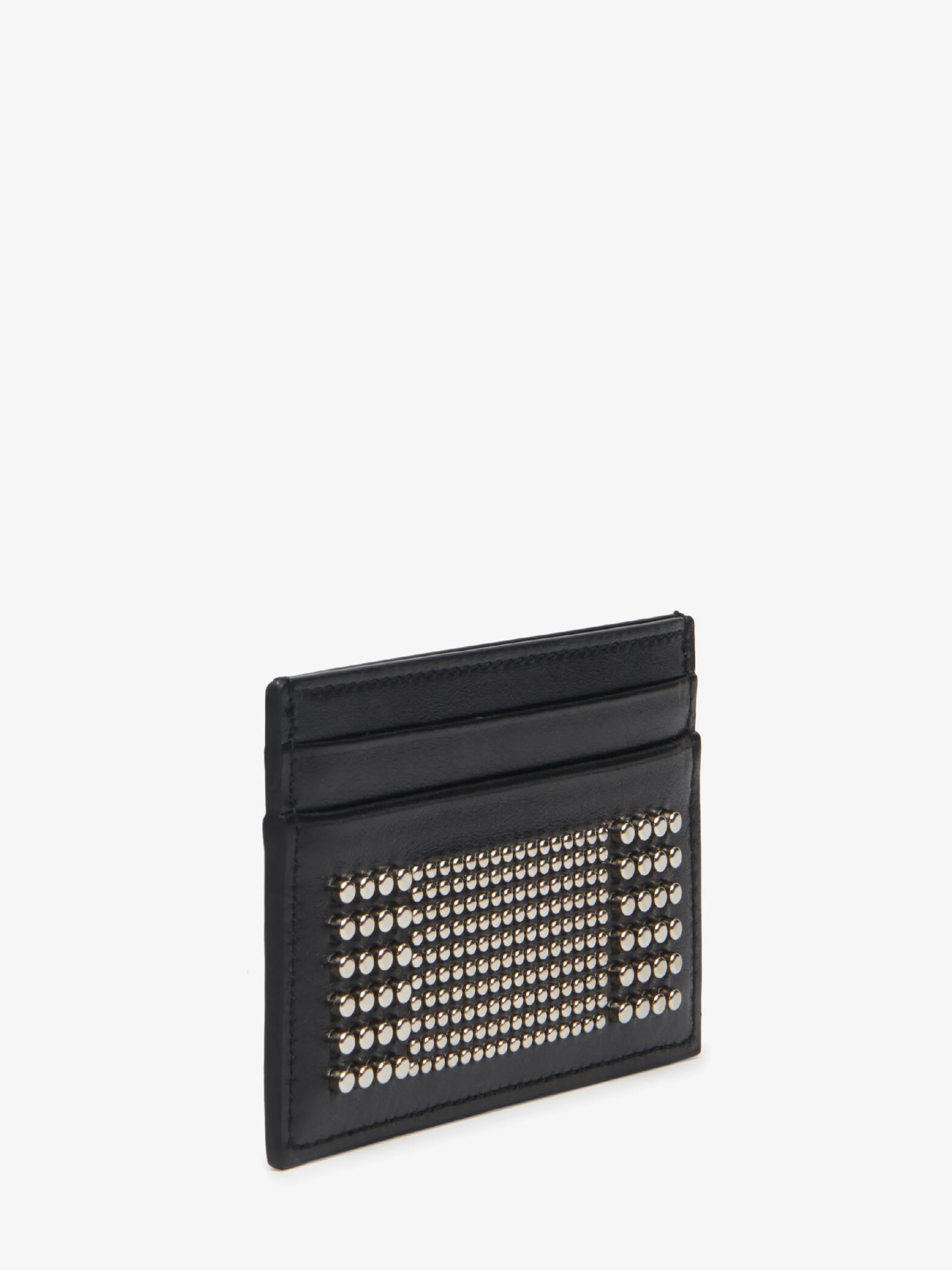 Outlet Alexander McQueen Men's Studded Card Holder in Black