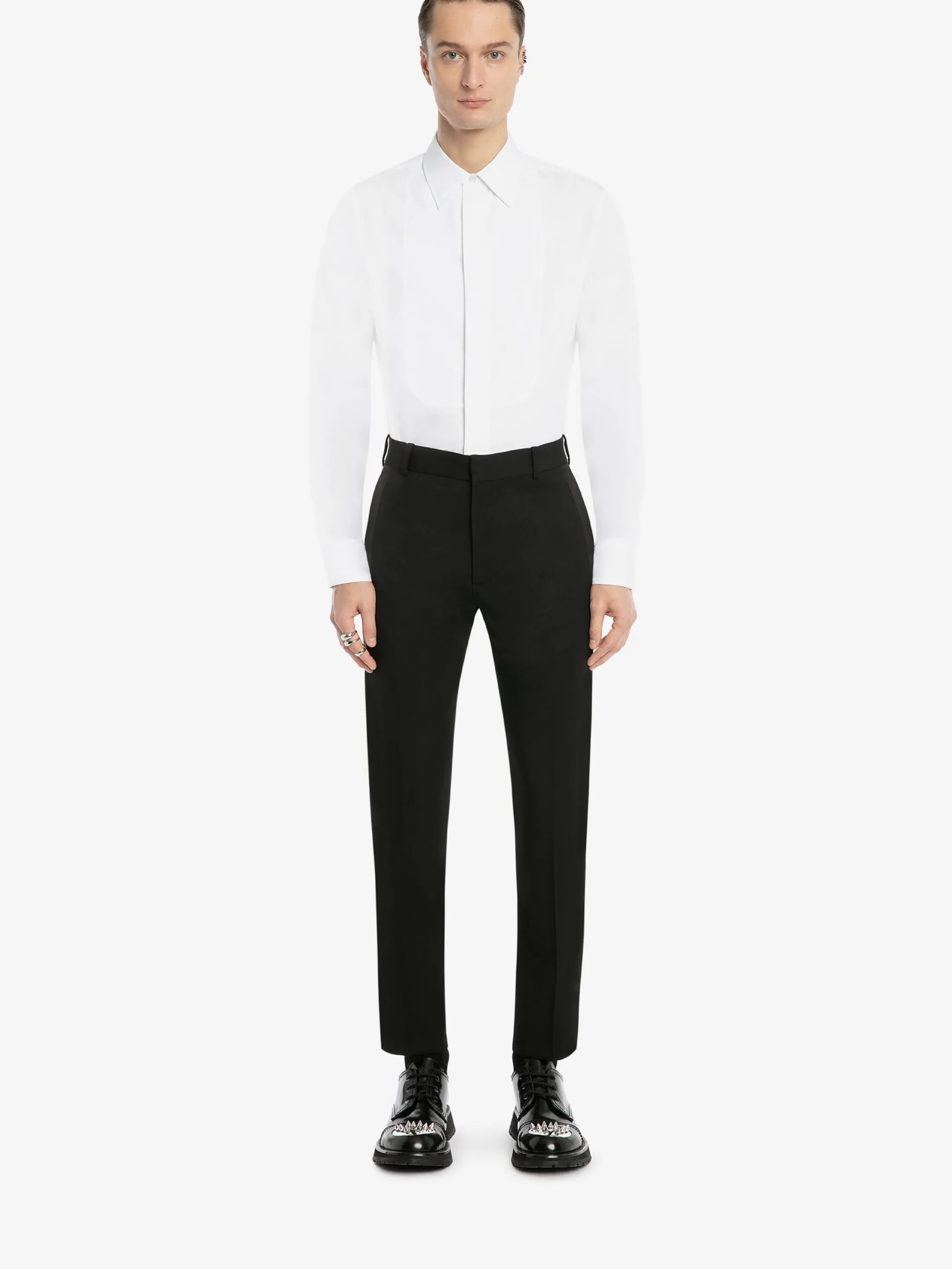 Online Alexander McQueen Men's Tailored Cigarette Trousers in Black