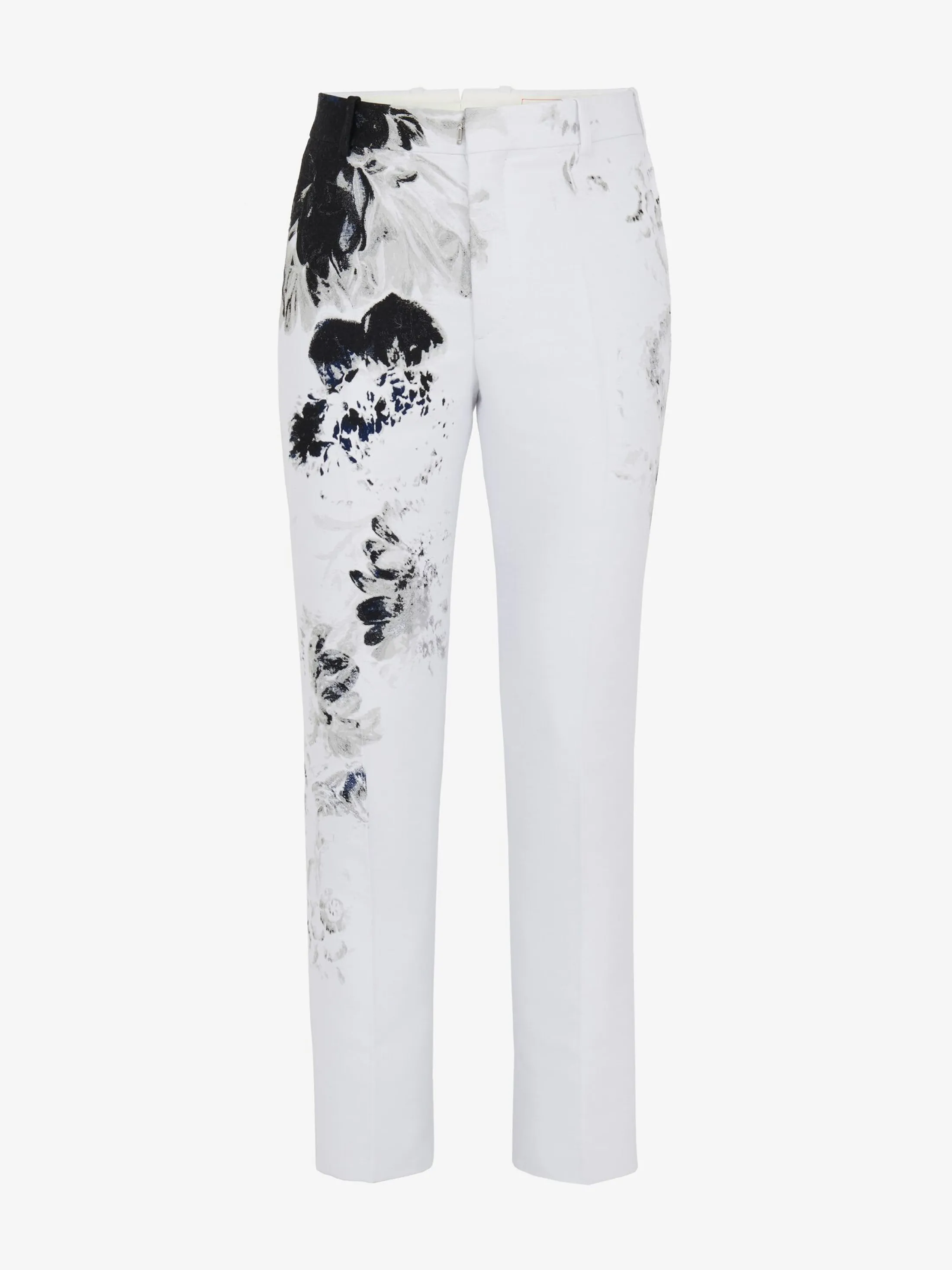 Clearance Alexander McQueen Men's Tailored Cigarette Trousers in Black/White