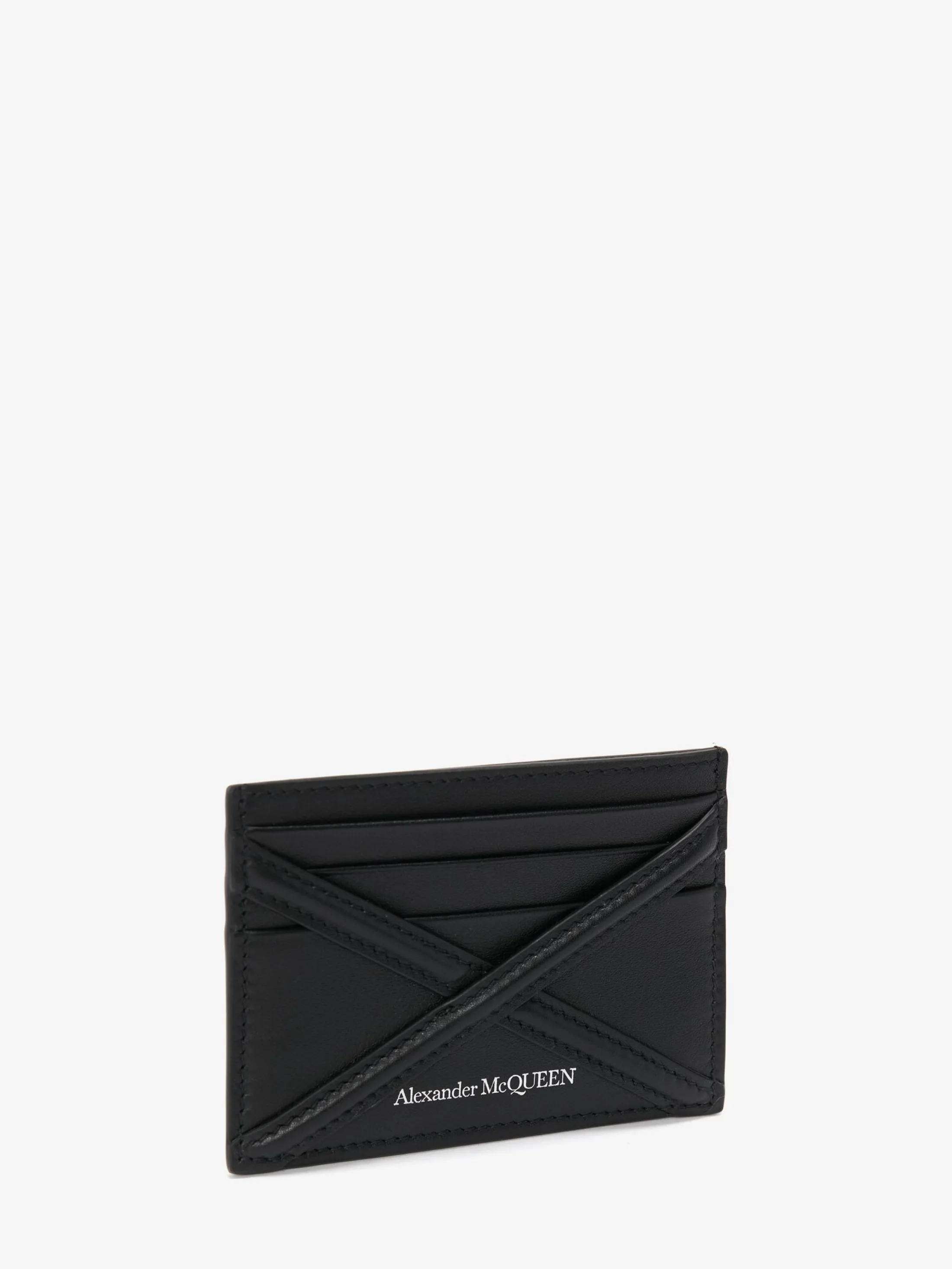 Store Alexander McQueen Men's The Harness Card Holder in Black