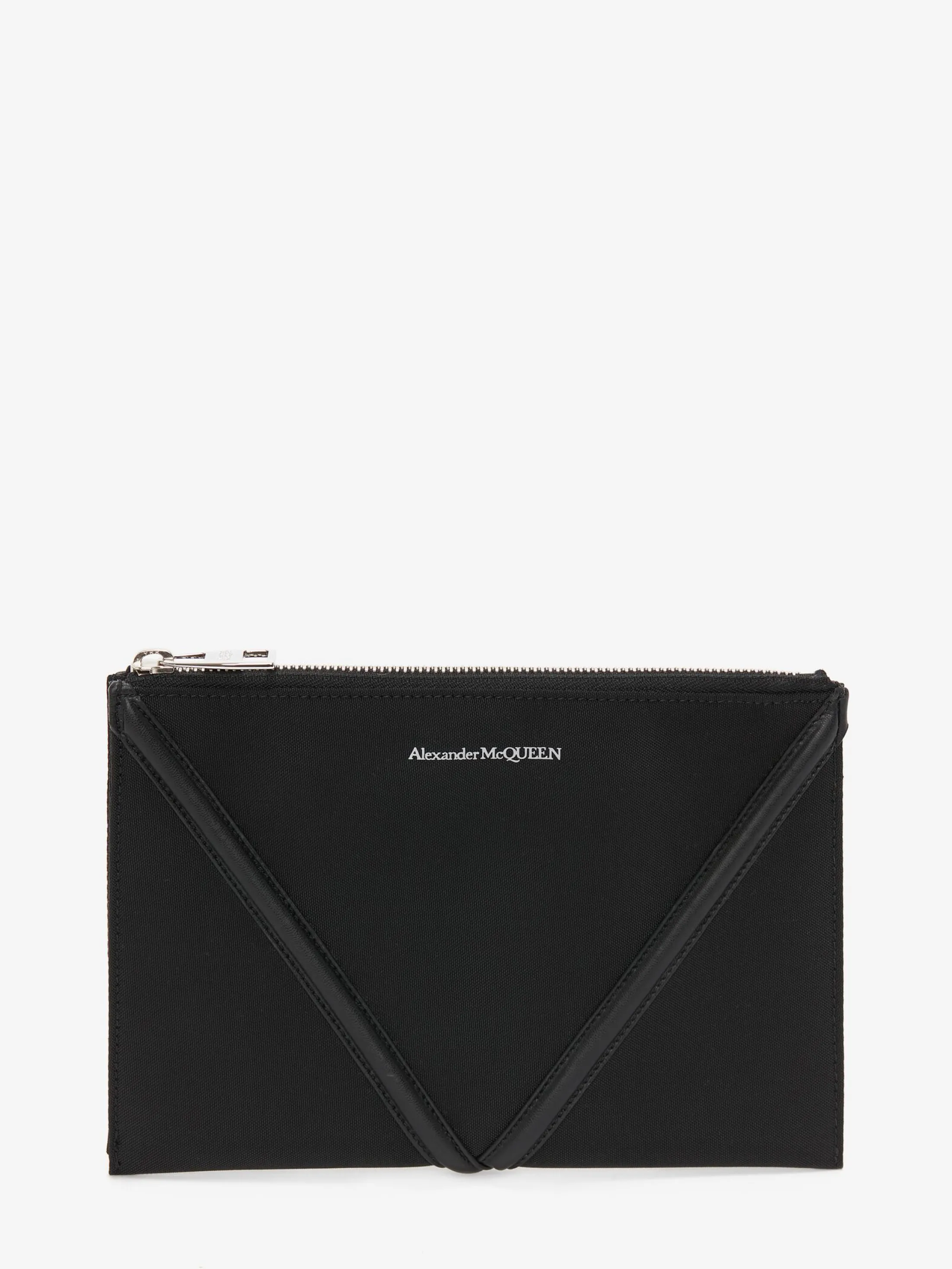 Shop Alexander McQueen Men's The Harness Small Zip Pouch in Black