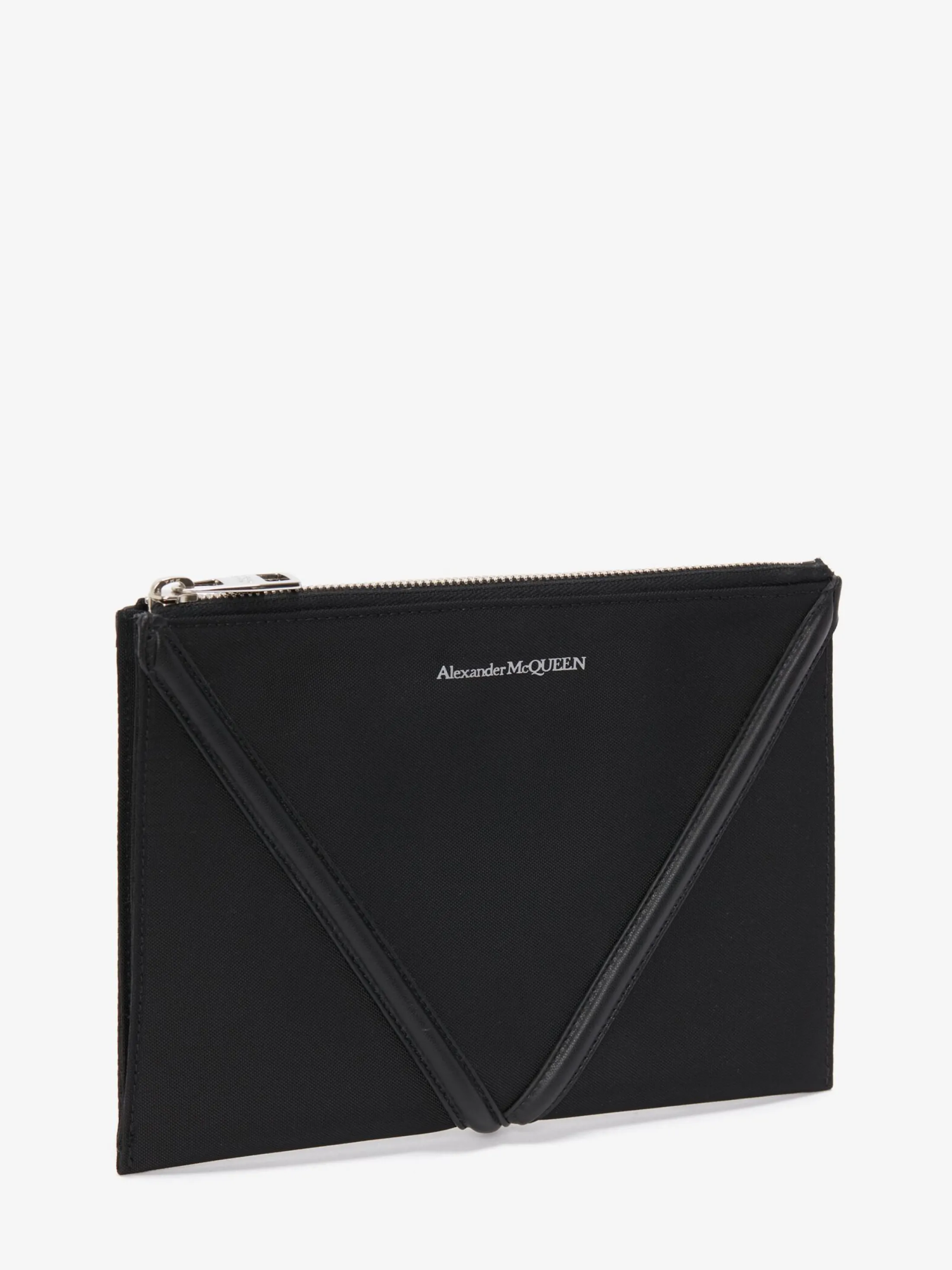 Shop Alexander McQueen Men's The Harness Small Zip Pouch in Black