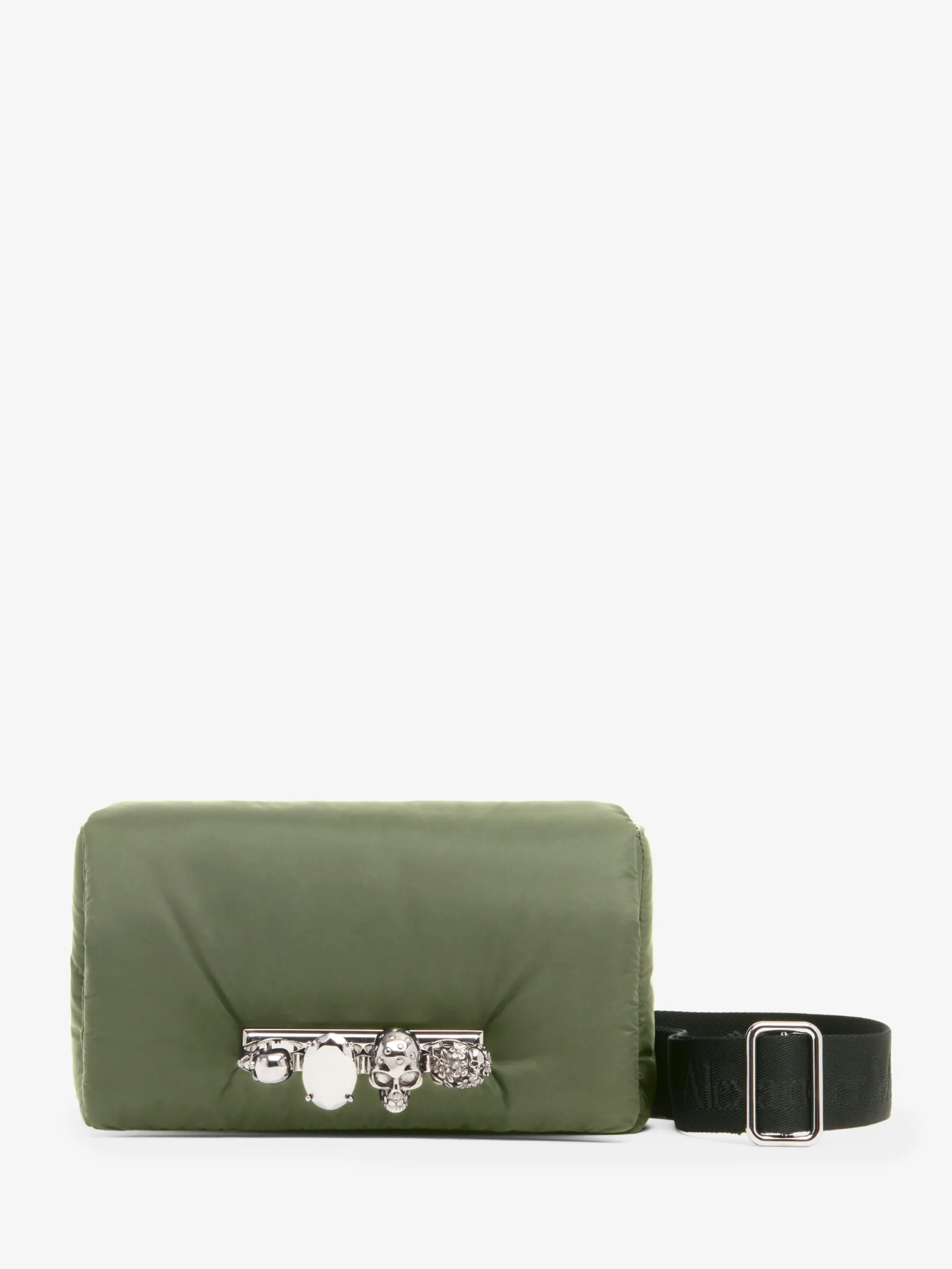 Best Alexander McQueen Men's The Puffy Knuckle Bum Bag in Khaki/Black