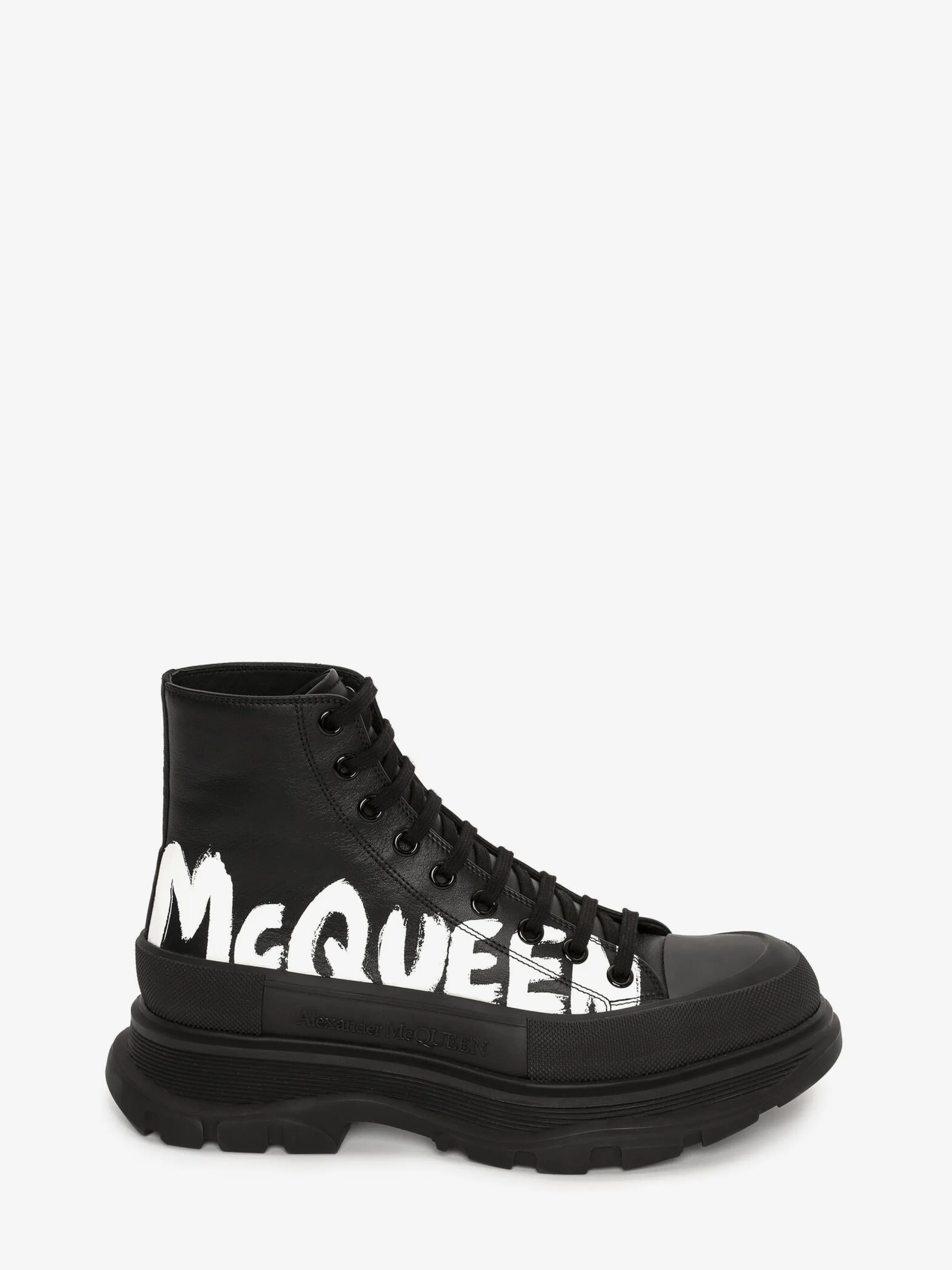 Online Alexander McQueen Men's Tread Slick Boot in Black/White