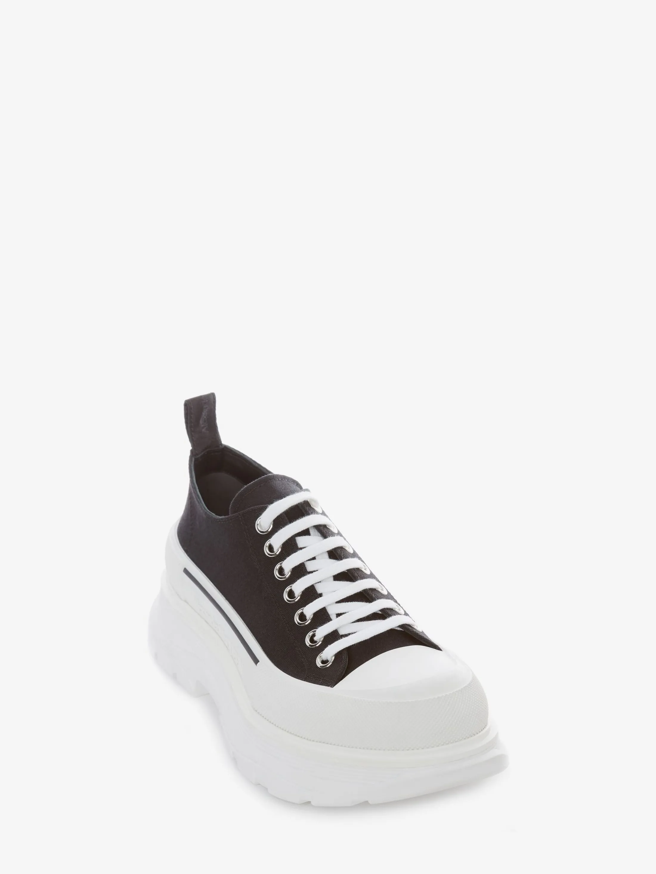 Online Alexander McQueen Men's Tread Slick Lace Up in Black/White