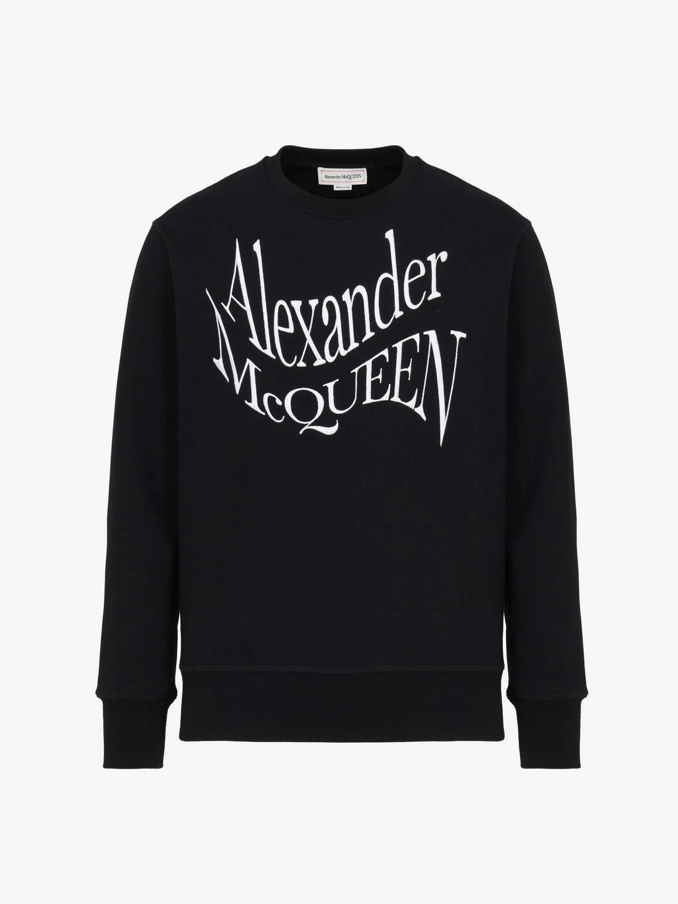 Hot Alexander McQueen Men's Warped Logo Sweatshirt in Black