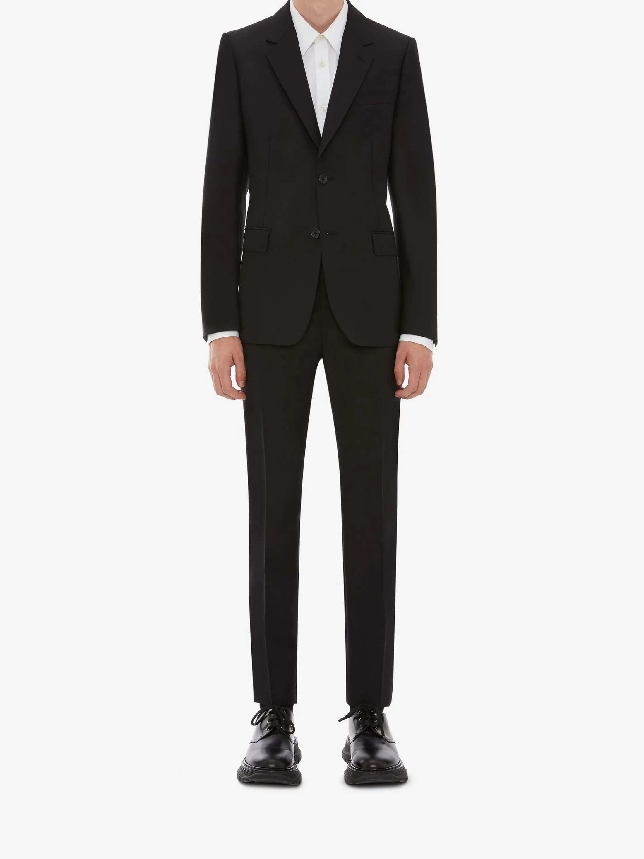 Fashion Alexander McQueen Men's Wool Mohair Jacket in Black