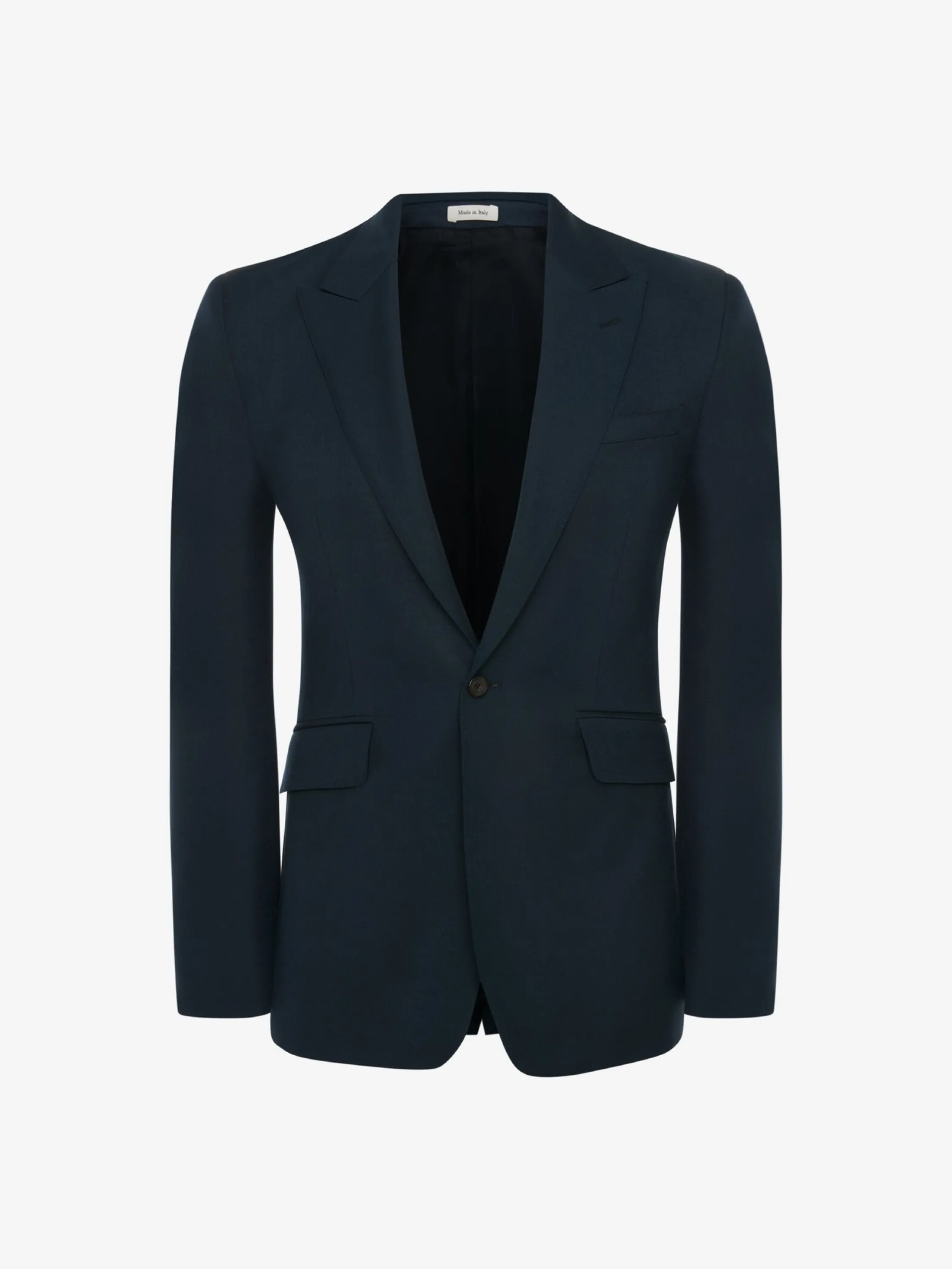 Sale Alexander McQueen Men's Wool Mohair Single-breasted Jacket in Indigo