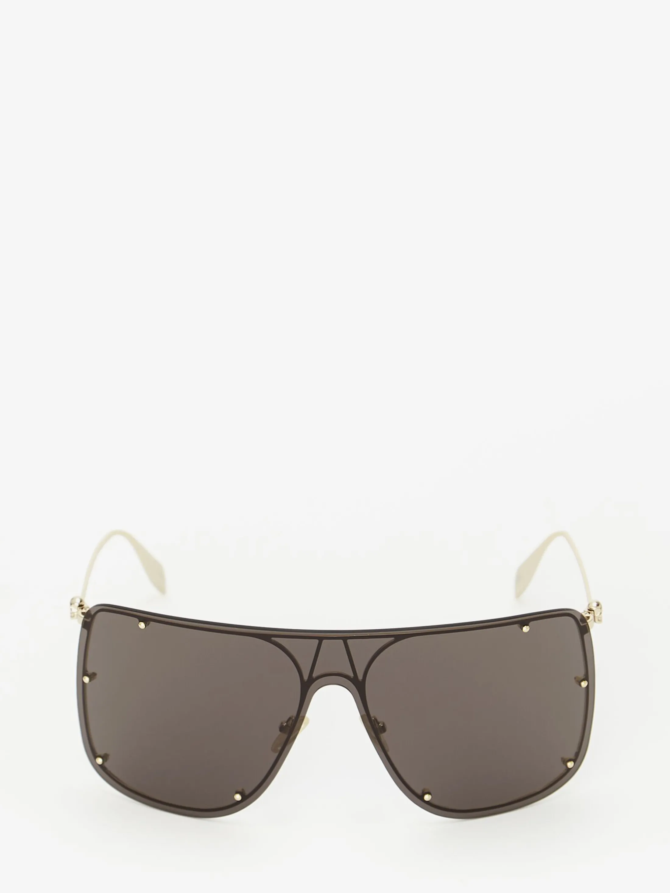 Sale Alexander McQueen Skull Mask Sunglasses in Gold