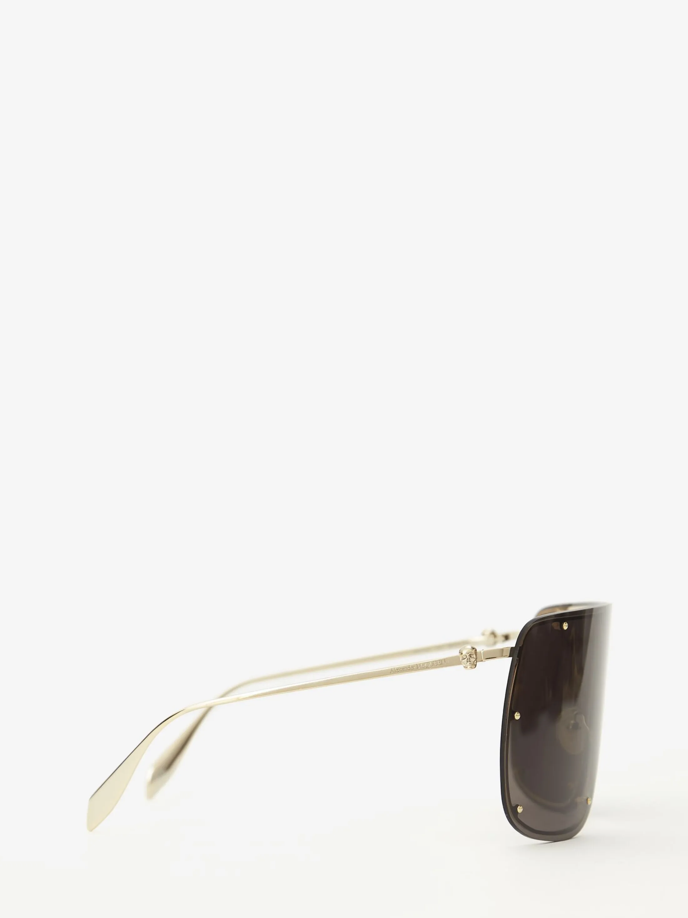 Sale Alexander McQueen Skull Mask Sunglasses in Gold