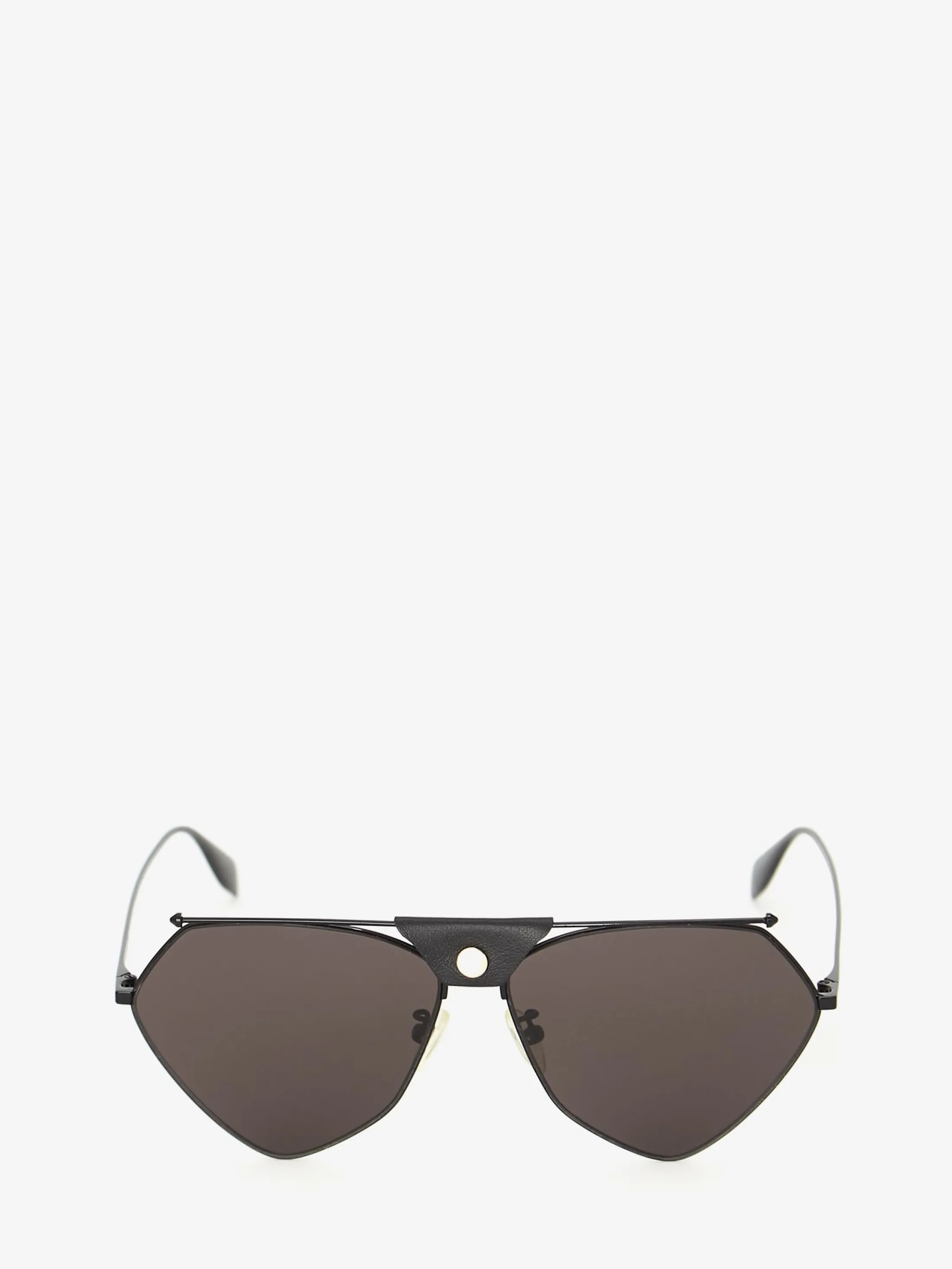 Online Alexander McQueen Top Piercing Sunglasses in Black/Grey