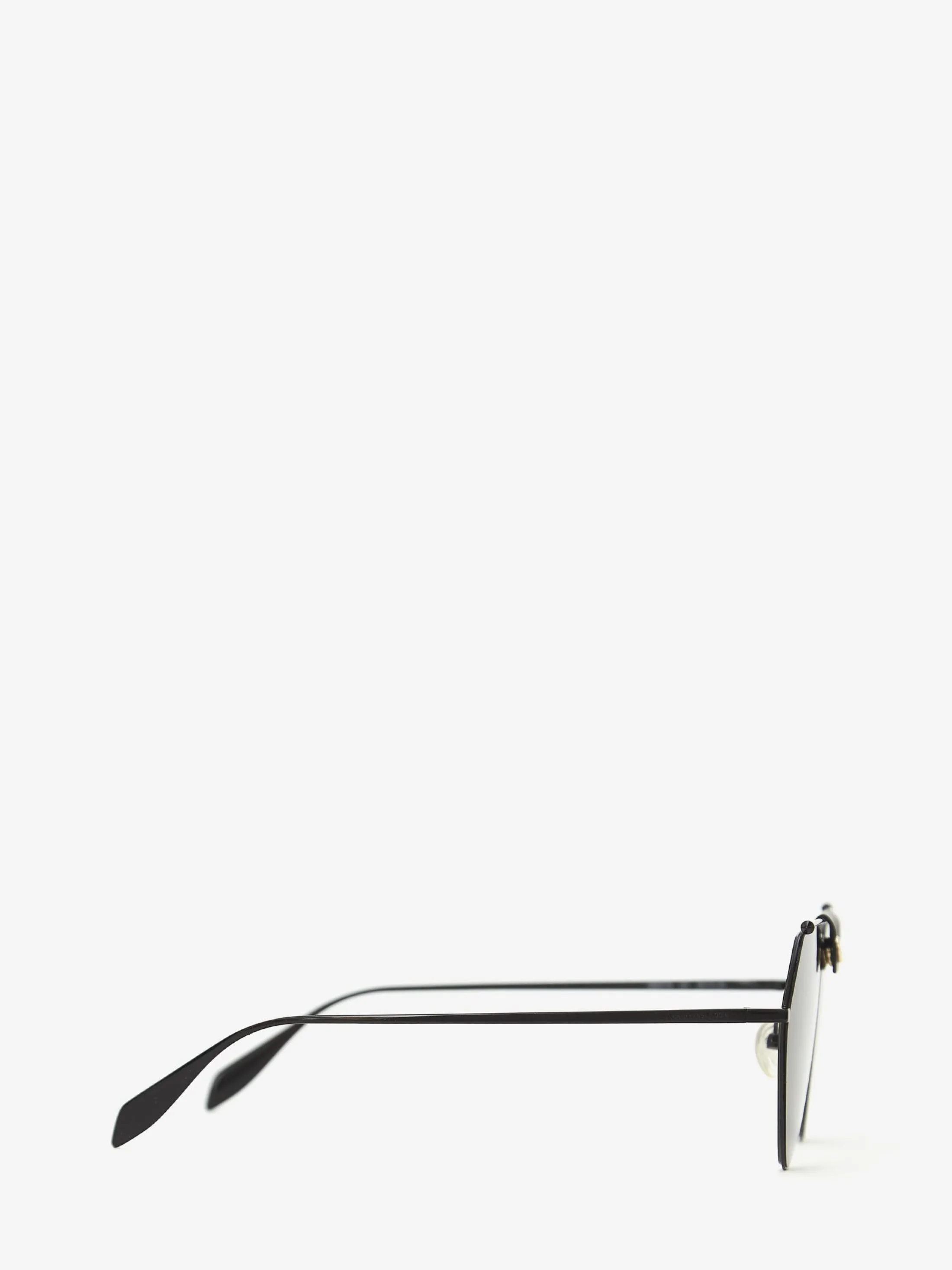 Online Alexander McQueen Top Piercing Sunglasses in Black/Grey